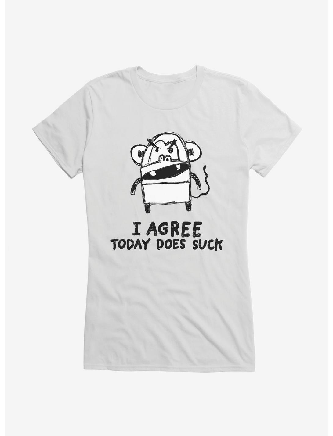 iCreate I Agree Today Does Suck Mad Monkey Girls T-Shirt, , hi-res