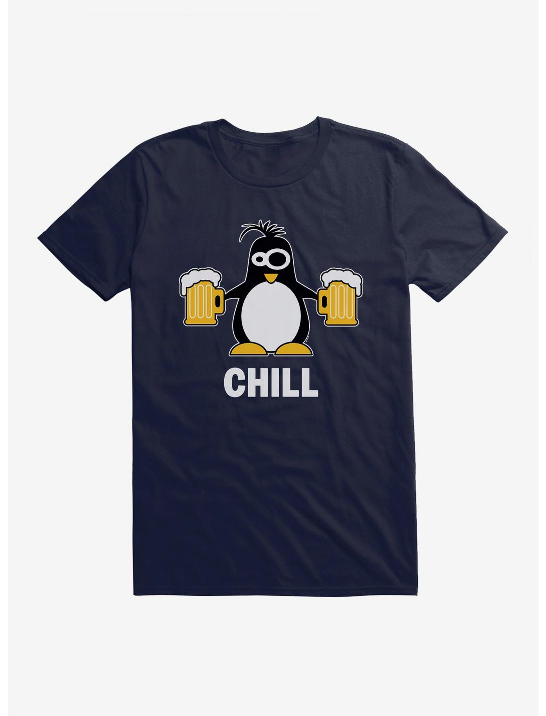 iCreate This Penguin Holding Beer Is Chill T-Shirt, , hi-res