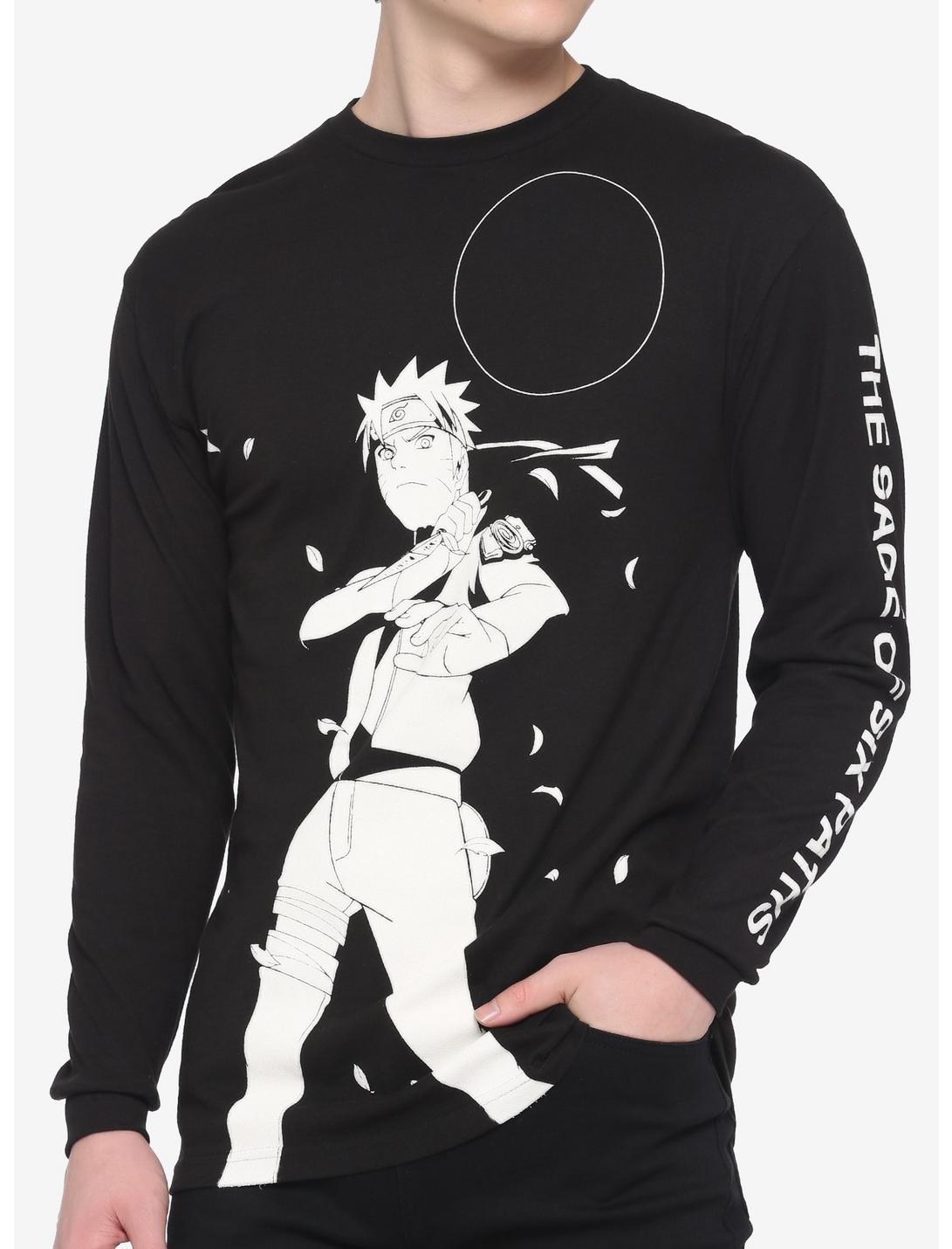 Naruto Shippuden Naruto & Sasuke Long-Sleeve T-Shirt, BLACK, hi-res