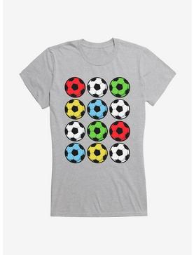 iCreate Colorful Soccer Balls Girls T-Shirt, , hi-res
