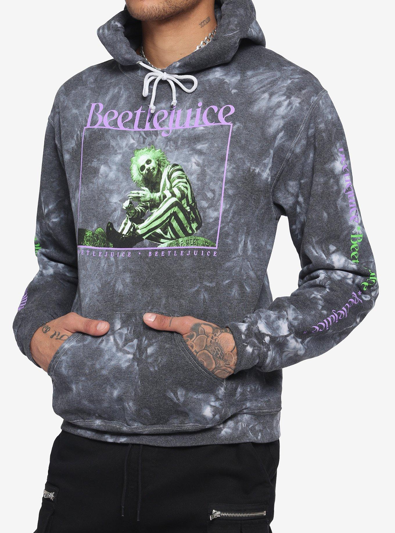 Beetlejuice Neon Wash Hoodie, GREY, hi-res