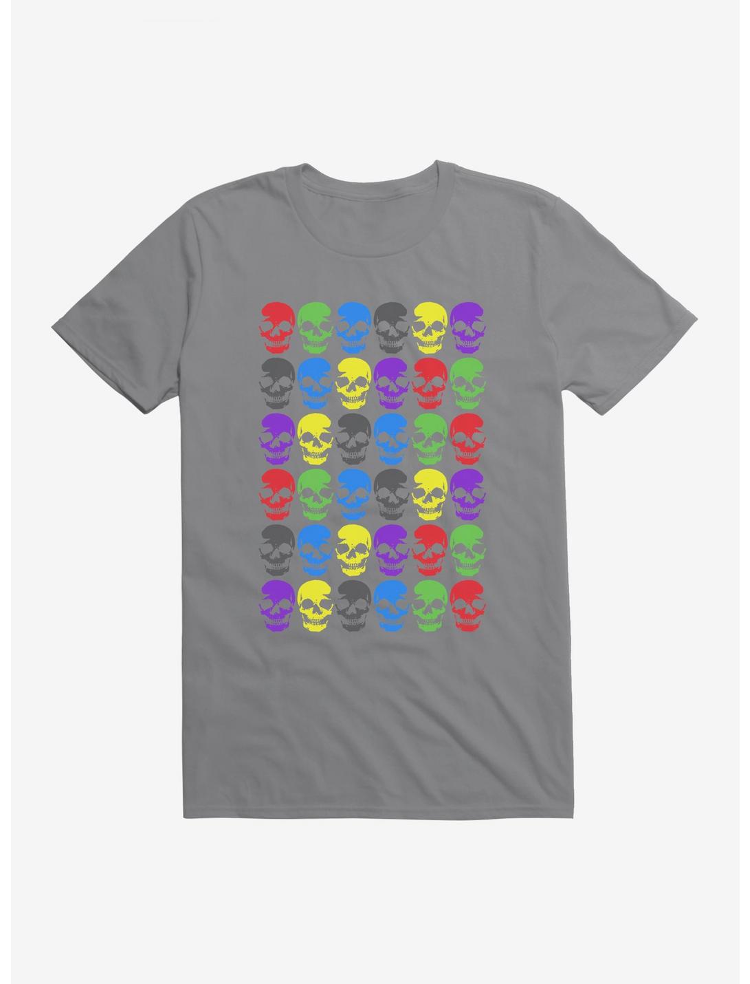 iCreate Colorful Skull Rows T-Shirt, , hi-res