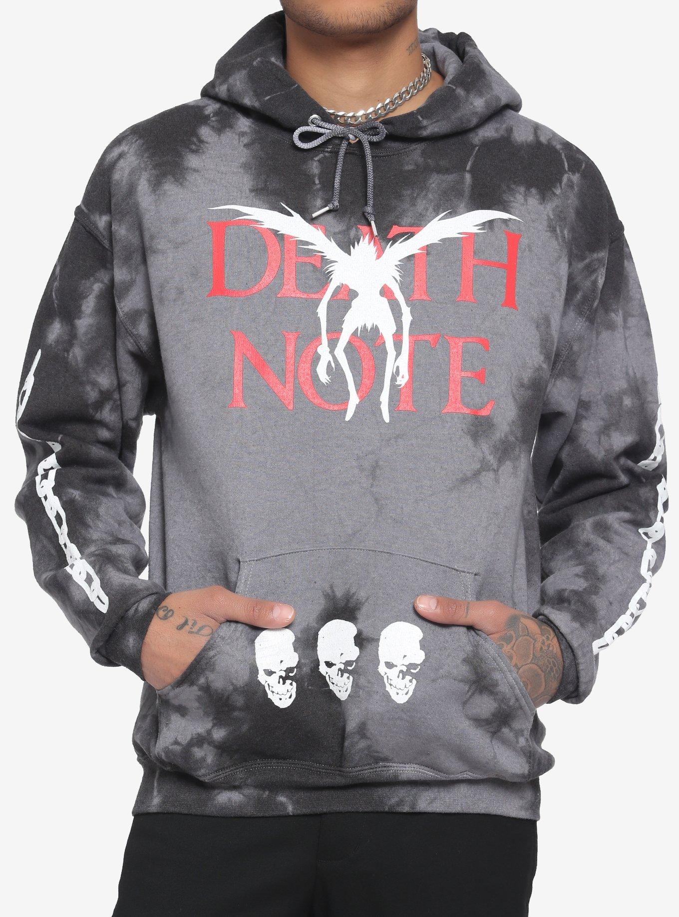 Death Note Rules Wash Hoodie, GREY, hi-res