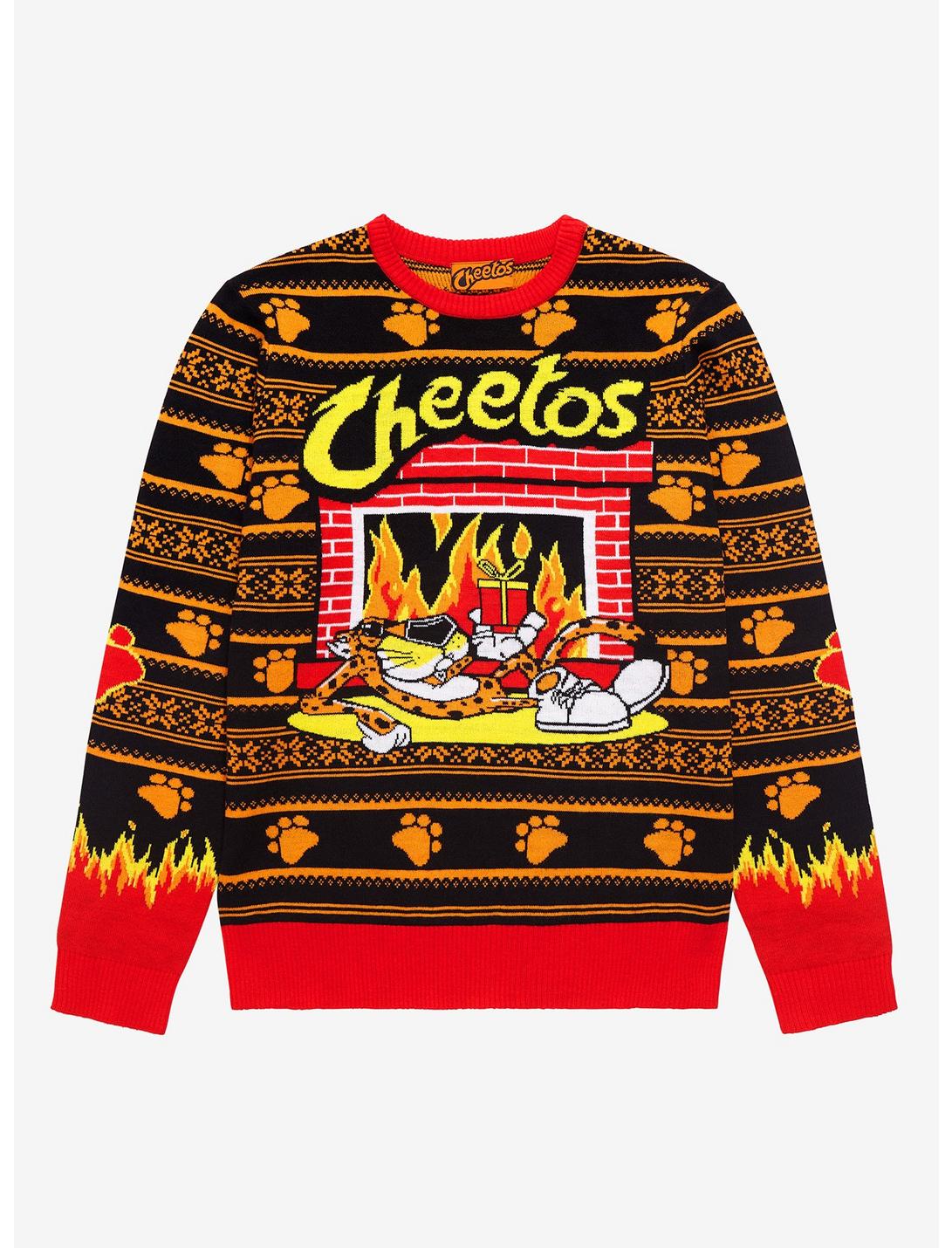 Cheetos Chester Cheetah Fireplace Holiday Sweater - BoxLunch Exclusive, MULTI, hi-res