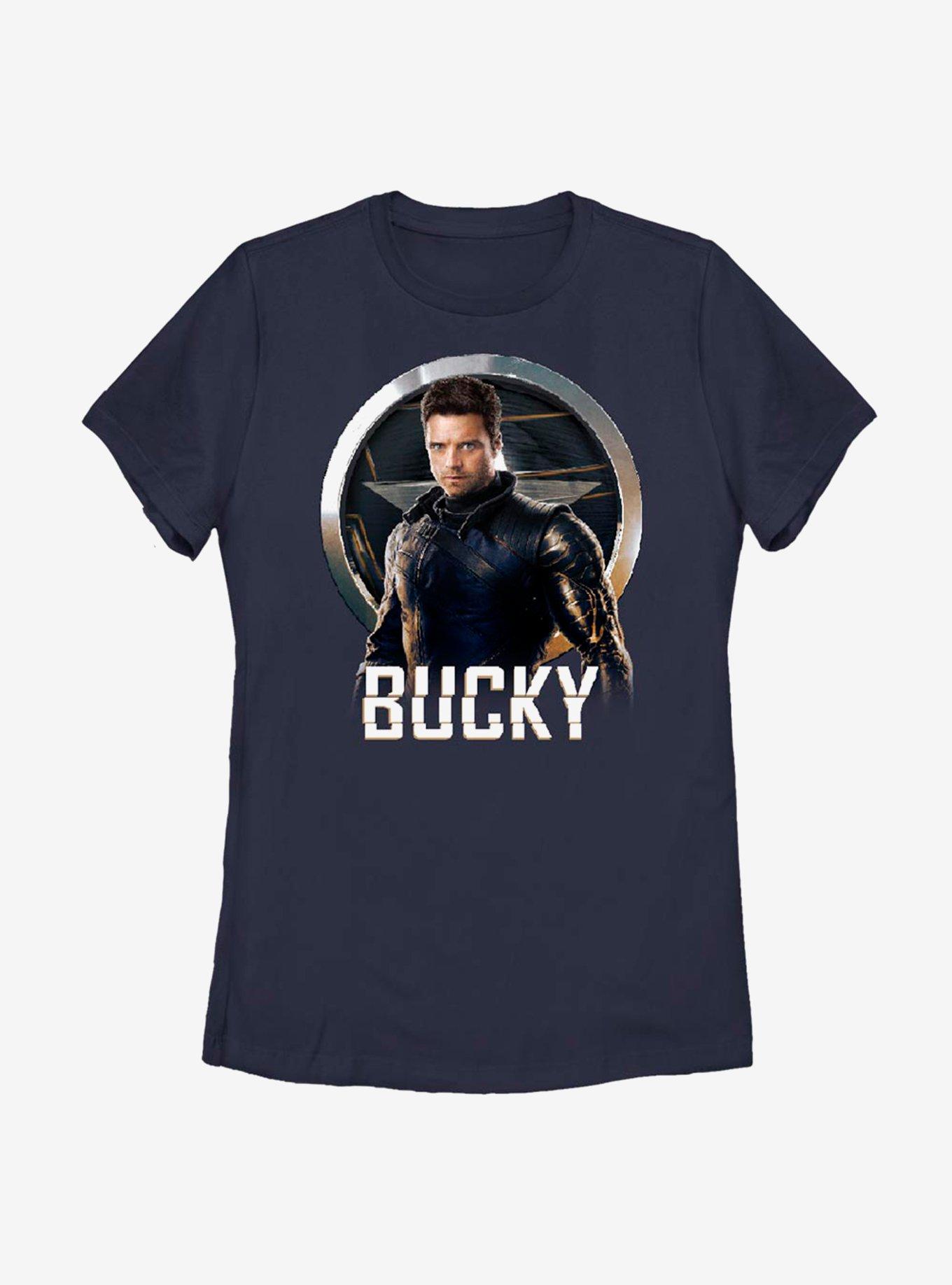Marvel The Falcon And The Winter Soldier Bucky Womens T-Shirt, NAVY, hi-res