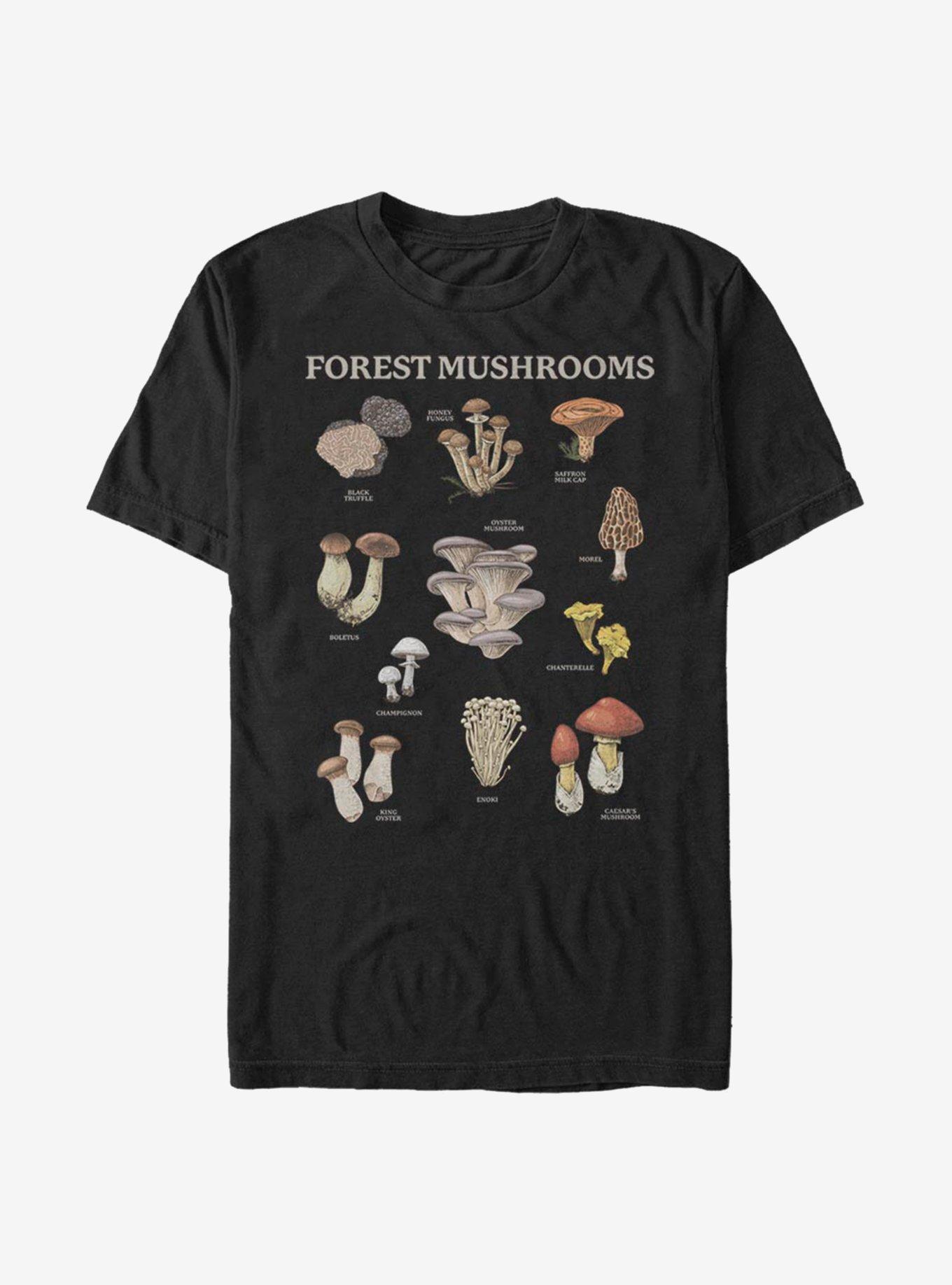 Forest Mushrooms T-Shirt, BLACK, hi-res