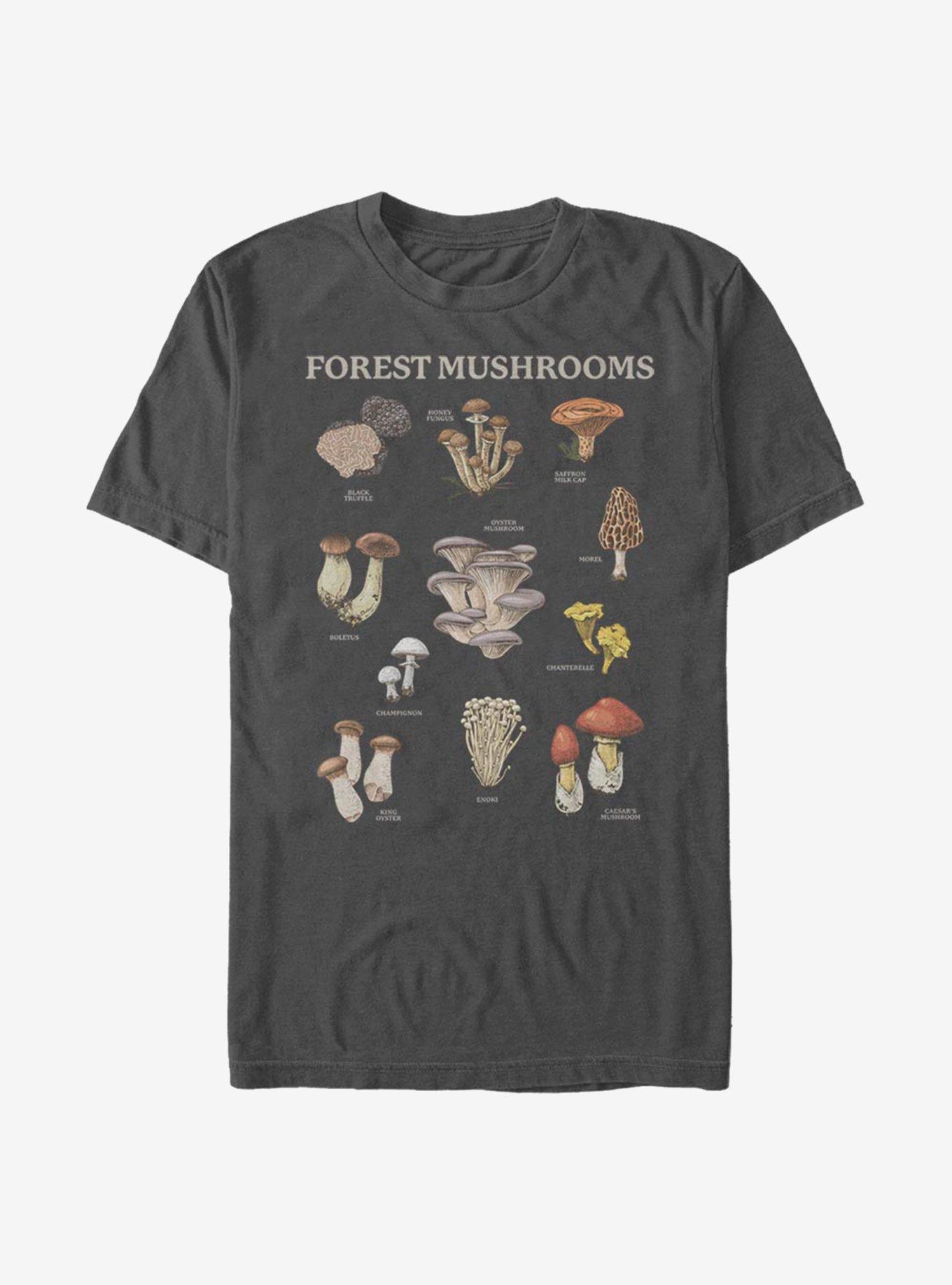 Forest Mushrooms T-Shirt, CHARCOAL, hi-res