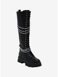 Black Chains Platform Knee-High Boots, MULTI, hi-res