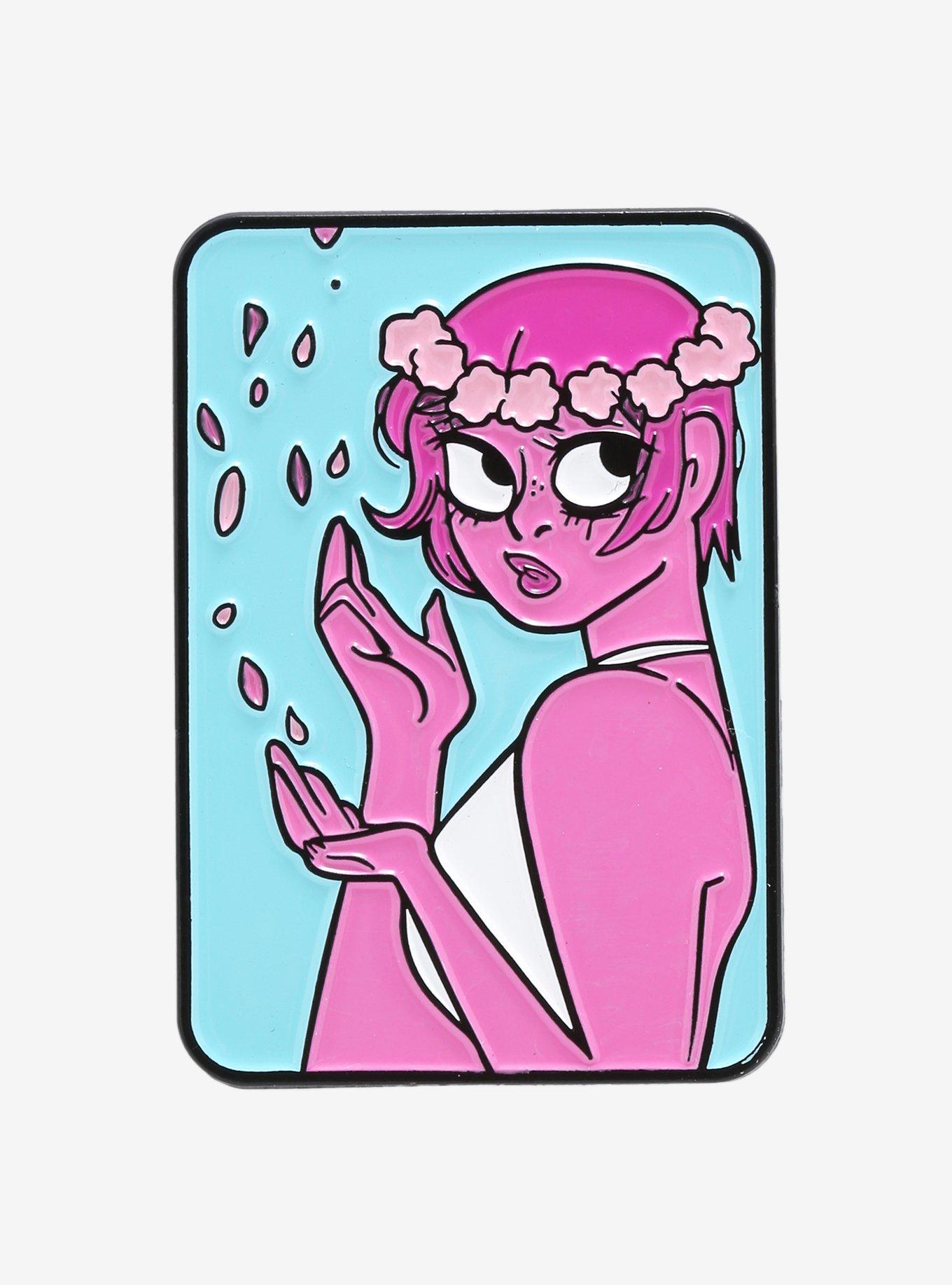 Lore Olympus Persephone Flower Crown Enamel Pin, , hi-res