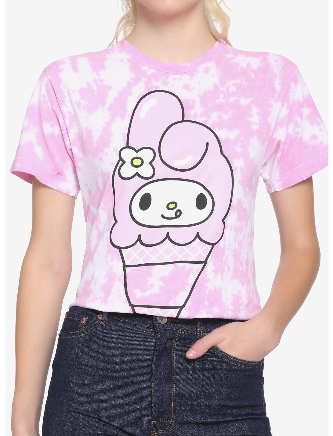 My Melody Ice Cream Tie-Dye Boyfriend Fit Girls T-Shirt, MULTI, hi-res
