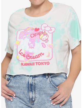 Sanrio Ice Cream Kawaii Tokyo Crop Girls Tie-Dye T-Shirt Plus Size, , hi-res