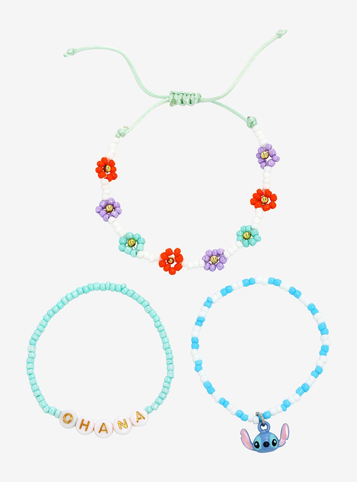 Disney Lilo & Stitch Ohana Flowers Bracelet Set - BoxLunch Exclusive, , hi-res