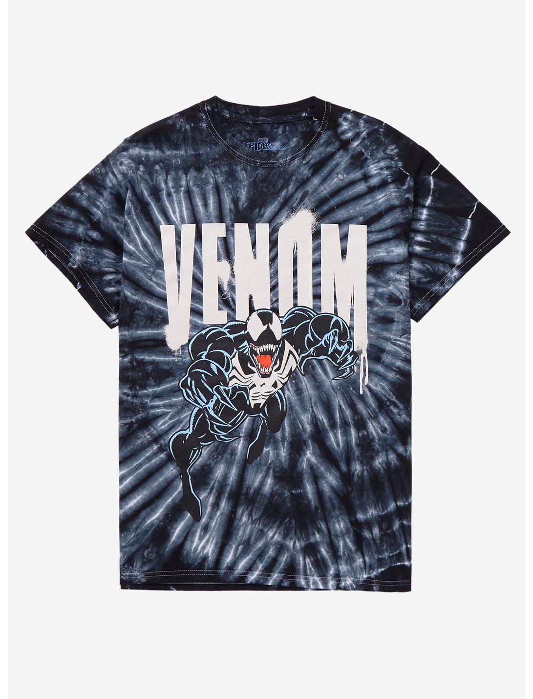 Marvel Venom Tie-Dye T-Shirt - BoxLunch Exclusive, BLACK TIE DYE, hi-res