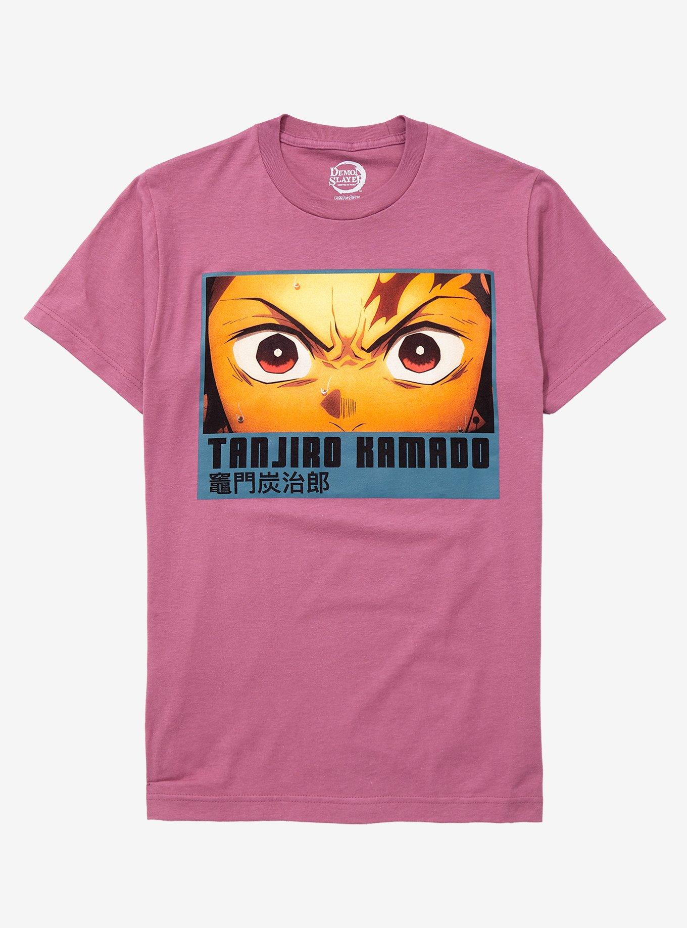 Demon Slayer: Kimetsu no Yaiba Tanjiro Kamado Eyes T-Shirt - BoxLunch Exclusive, MAGENTA PURPLE, hi-res