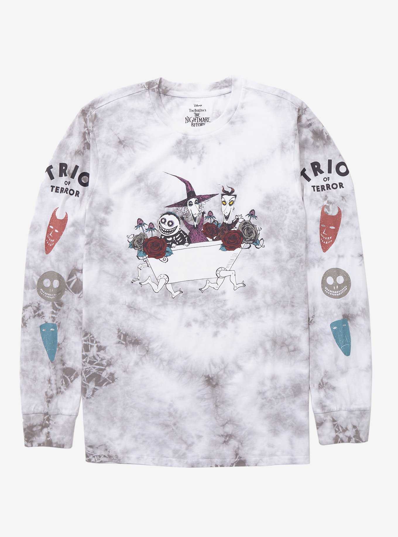 Disney The Nightmare Before Christmas Trio of Terror Long Sleeve Tie-Dye T-Shirt - BoxLunch Exclusive, , hi-res