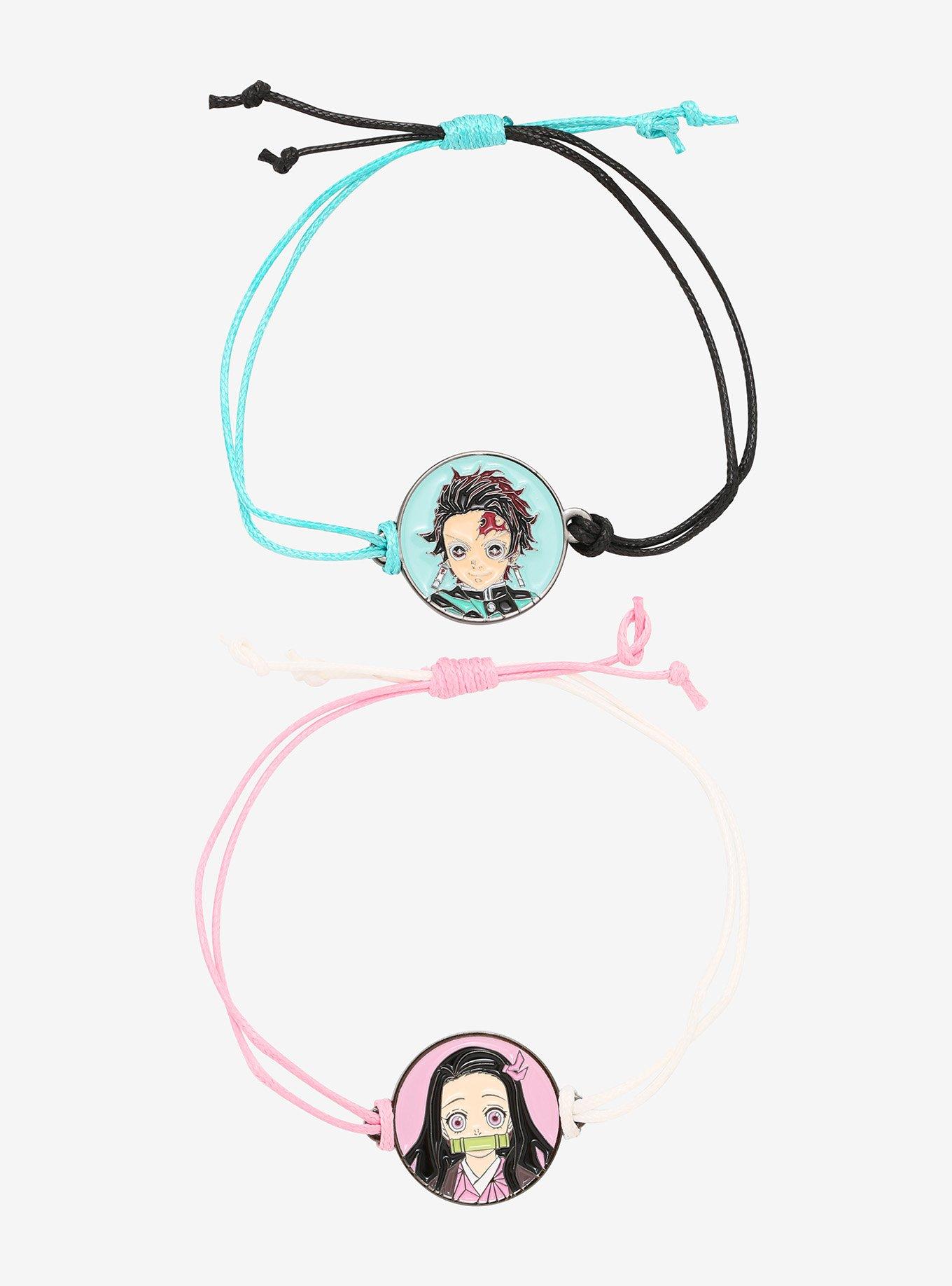 Demon Slayer: Kimetsu No Yaiba Nezuko & Tanjiro Best Friend Cord Bracelet Set, , hi-res