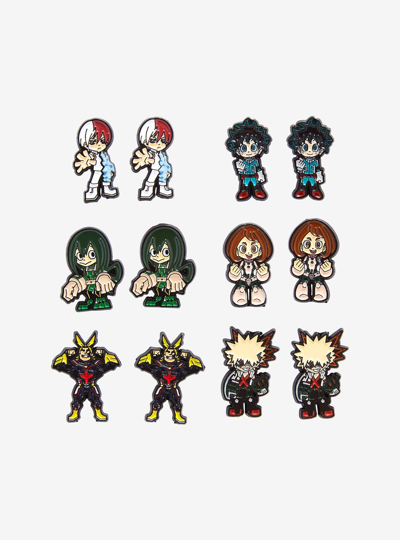 My Hero Academia Character Icons Stud Earring Set, , hi-res