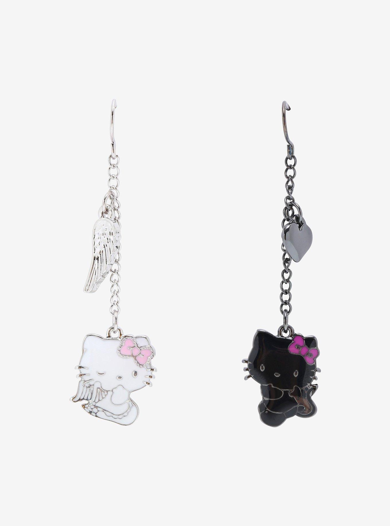 Hello Kitty Bling Drop Earrings, Hot Topic