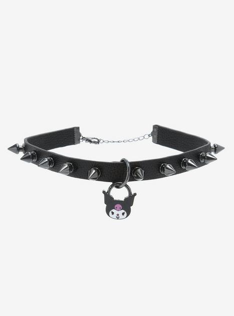 Emo Spike Choker Punk Gothic Collar Necklace Fashion Vegan Leather Belt  Choker