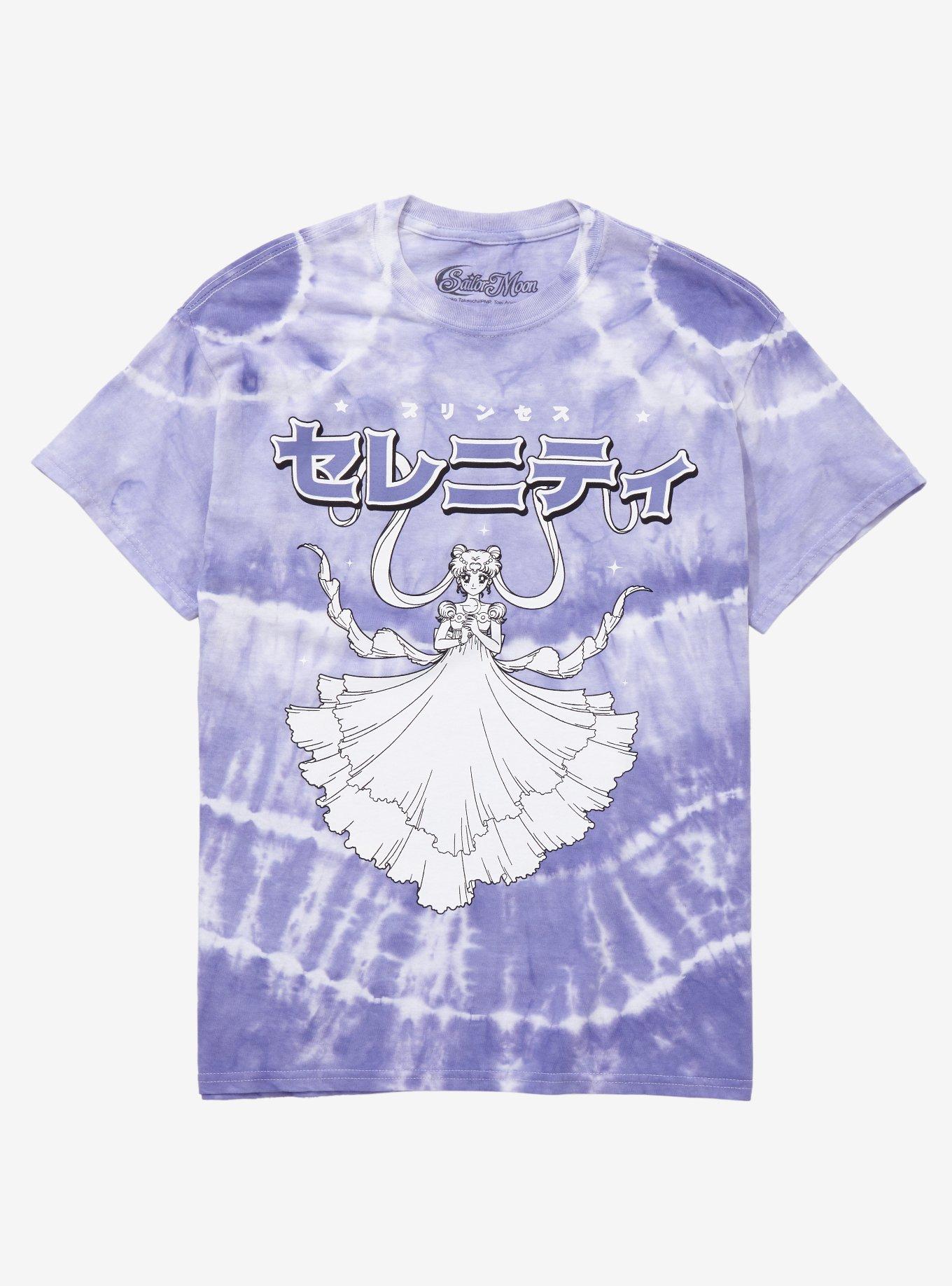 Sailor Moon Princess Serenity Katakana Women s Tie Dye T Shirt