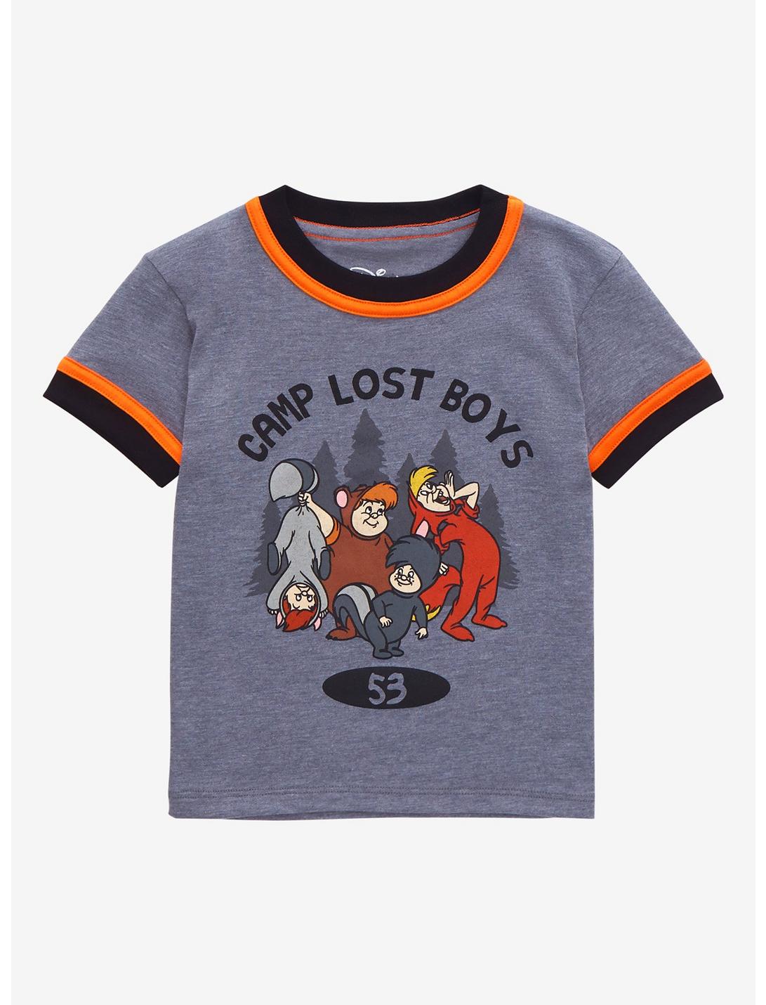 Disney Peter Pan Camp Lost Boys Toddler Ringer T-Shirt - BoxLunch Exclusive, GREY, hi-res
