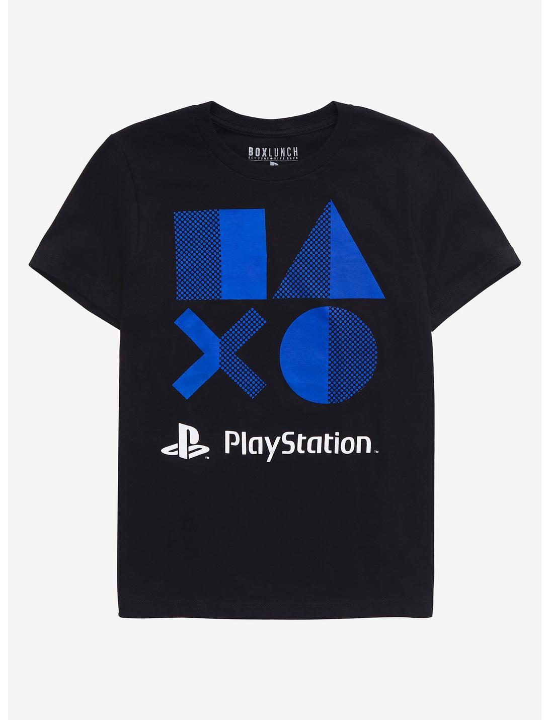 Sony PlayStation Shapes Youth T-Shirt - BoxLunch Exclusive, BLACK, hi-res