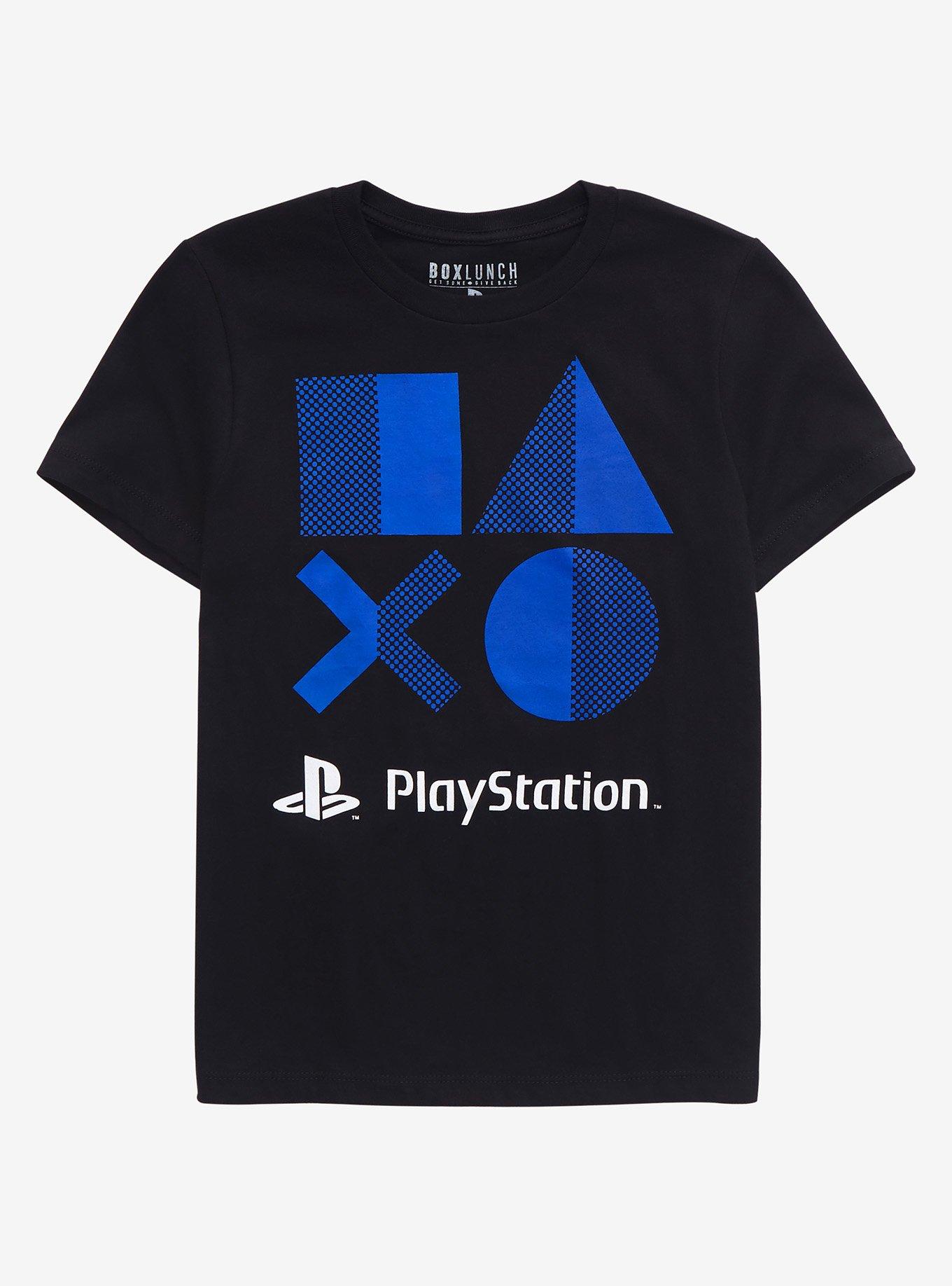 Sony PlayStation Shapes Youth T-Shirt - BoxLunch Exclusive, BLACK, hi-res