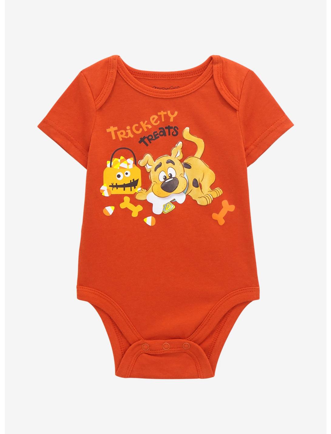 Scooby-Doo Trickety Treats Infant One-Piece - BoxLunch Exclusive, BURNT ORANGE, hi-res