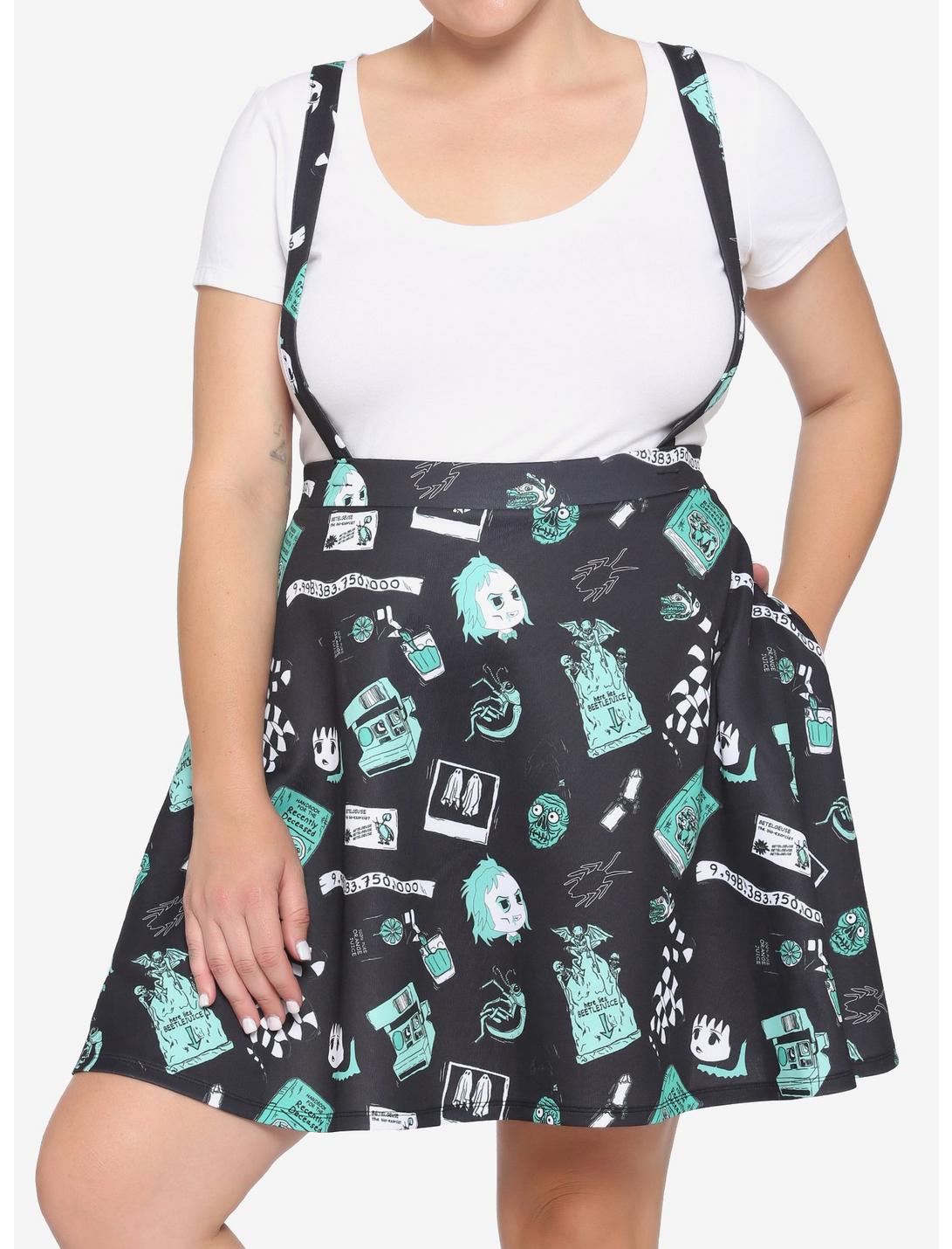 Beetlejuice Chibi Suspender Skirt Plus Size, MULTI, hi-res