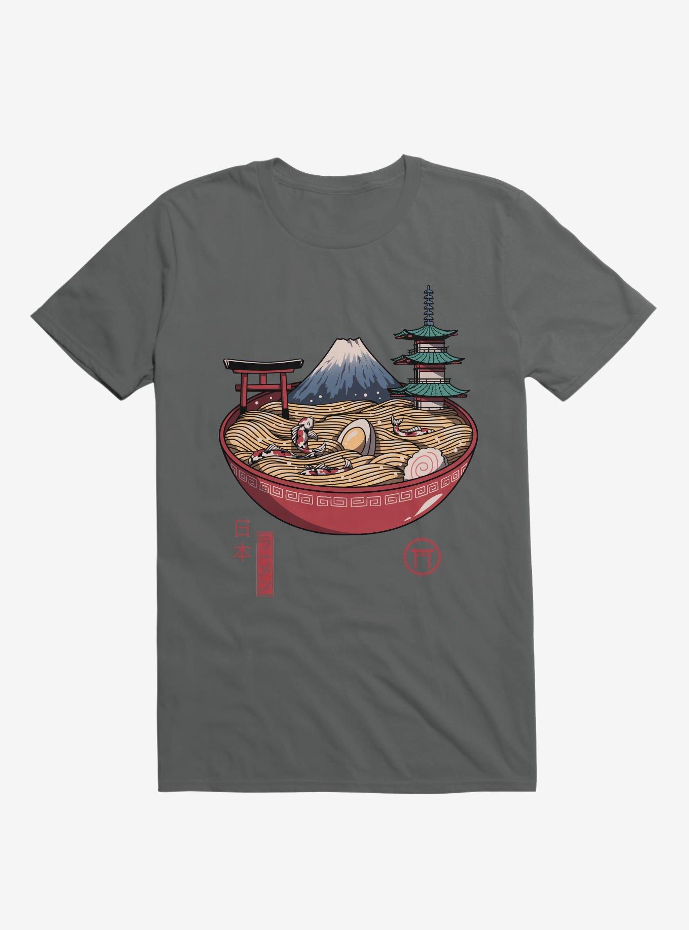 A Japanese Ramen Charcoal Grey T-Shirt, CHARCOAL, hi-res