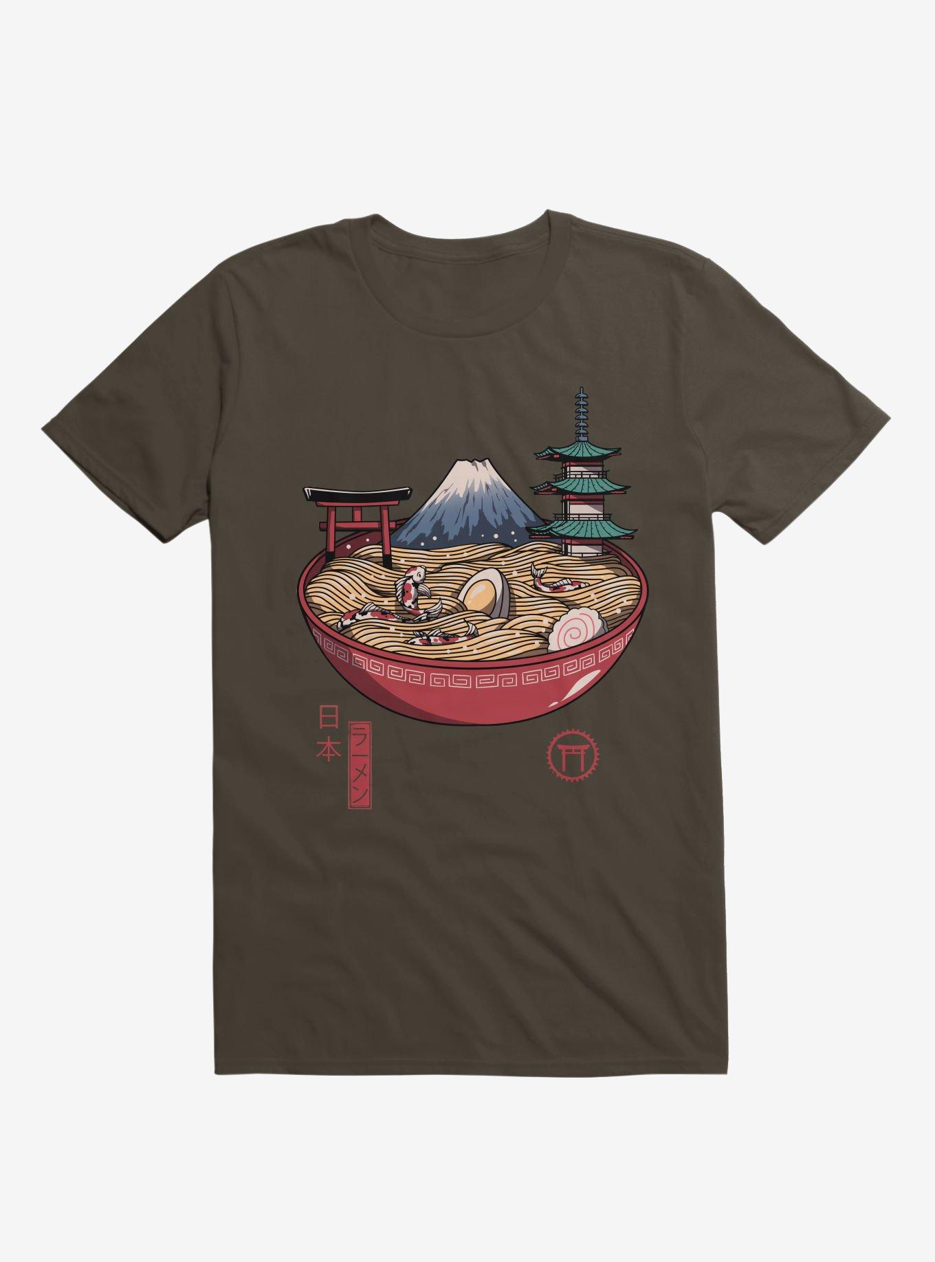 A Japanese Ramen Brown T-Shirt, BROWN, hi-res