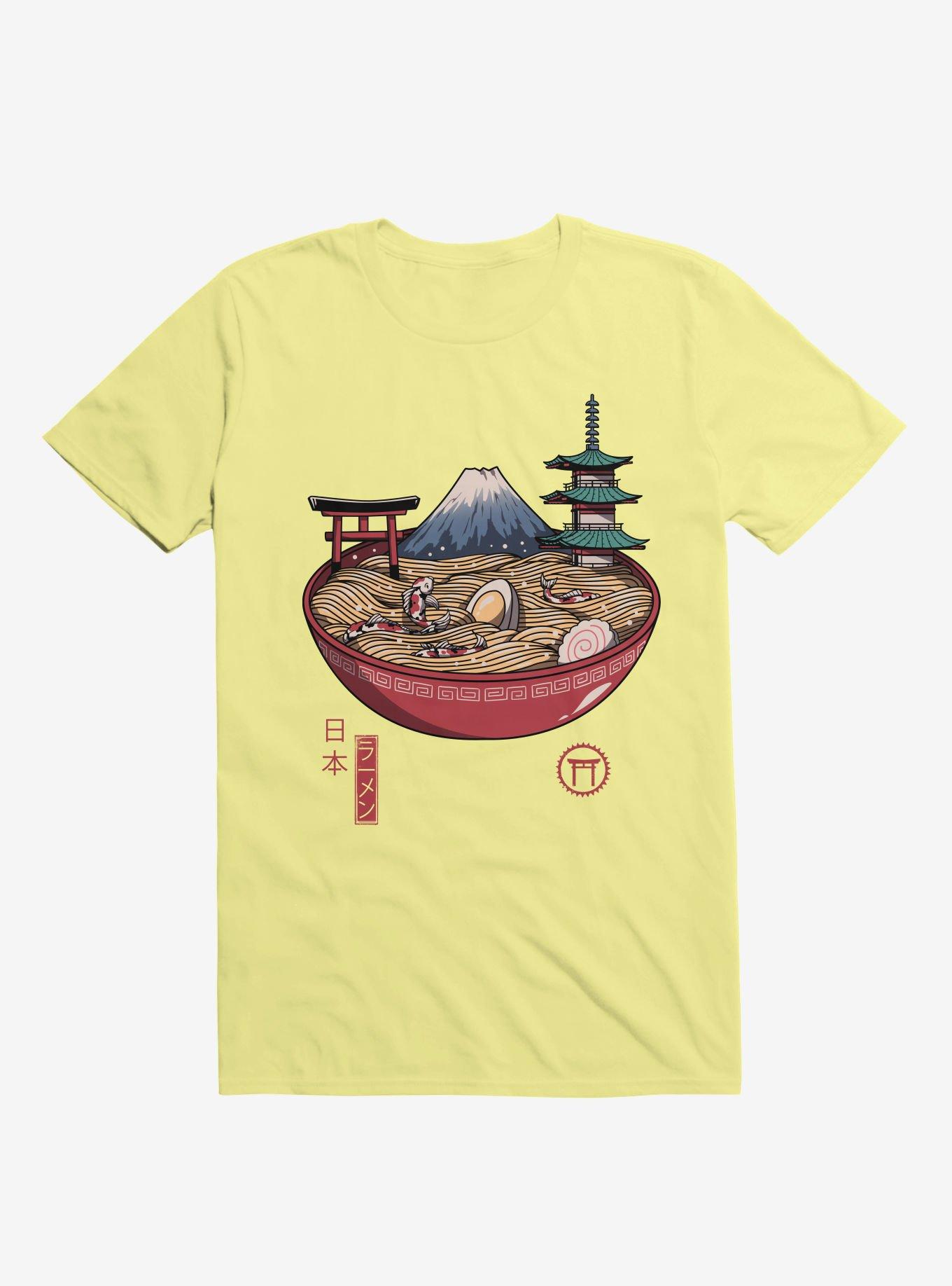 A Japanese Ramen Corn Silk Yellow T-Shirt