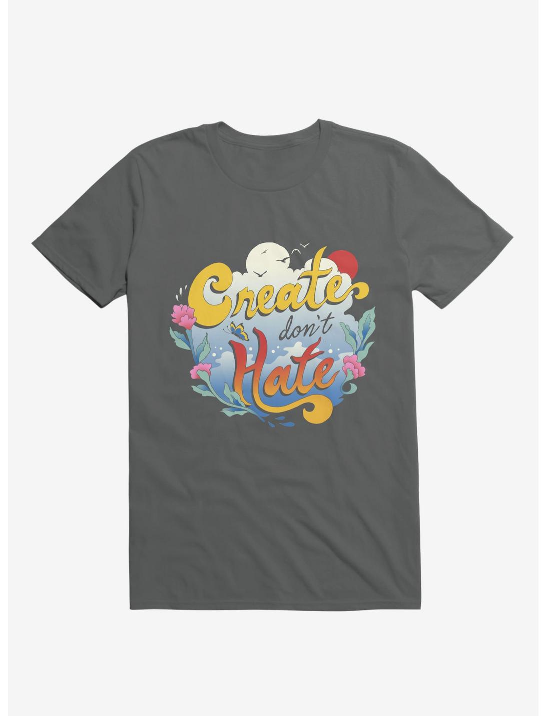 Create Don't Hate Charcoal Grey T-Shirt, CHARCOAL, hi-res