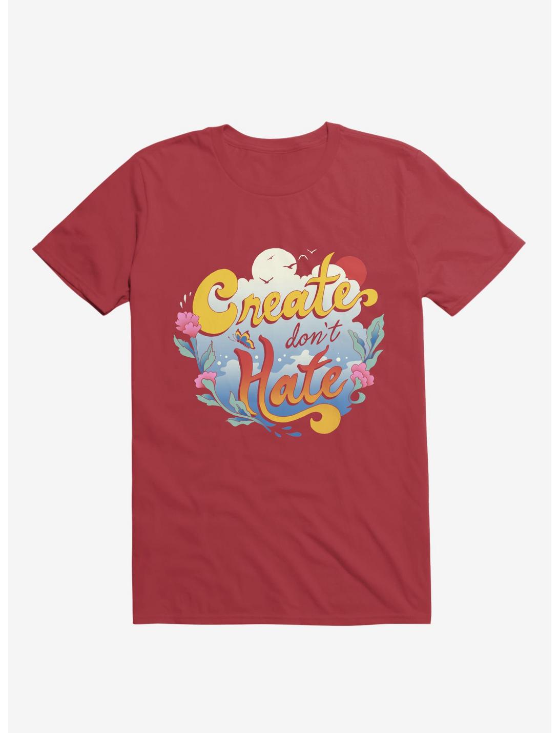 Create Don't Hate Red T-Shirt, RED, hi-res