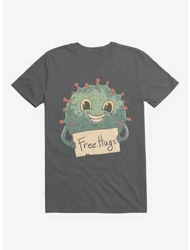 Free Virus Hugs Charcoal Grey T-Shirt, , hi-res