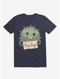 Free Virus Hugs Navy Blue T-Shirt, NAVY, hi-res