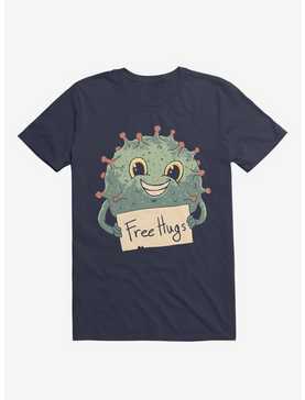Free Virus Hugs Navy Blue T-Shirt, , hi-res