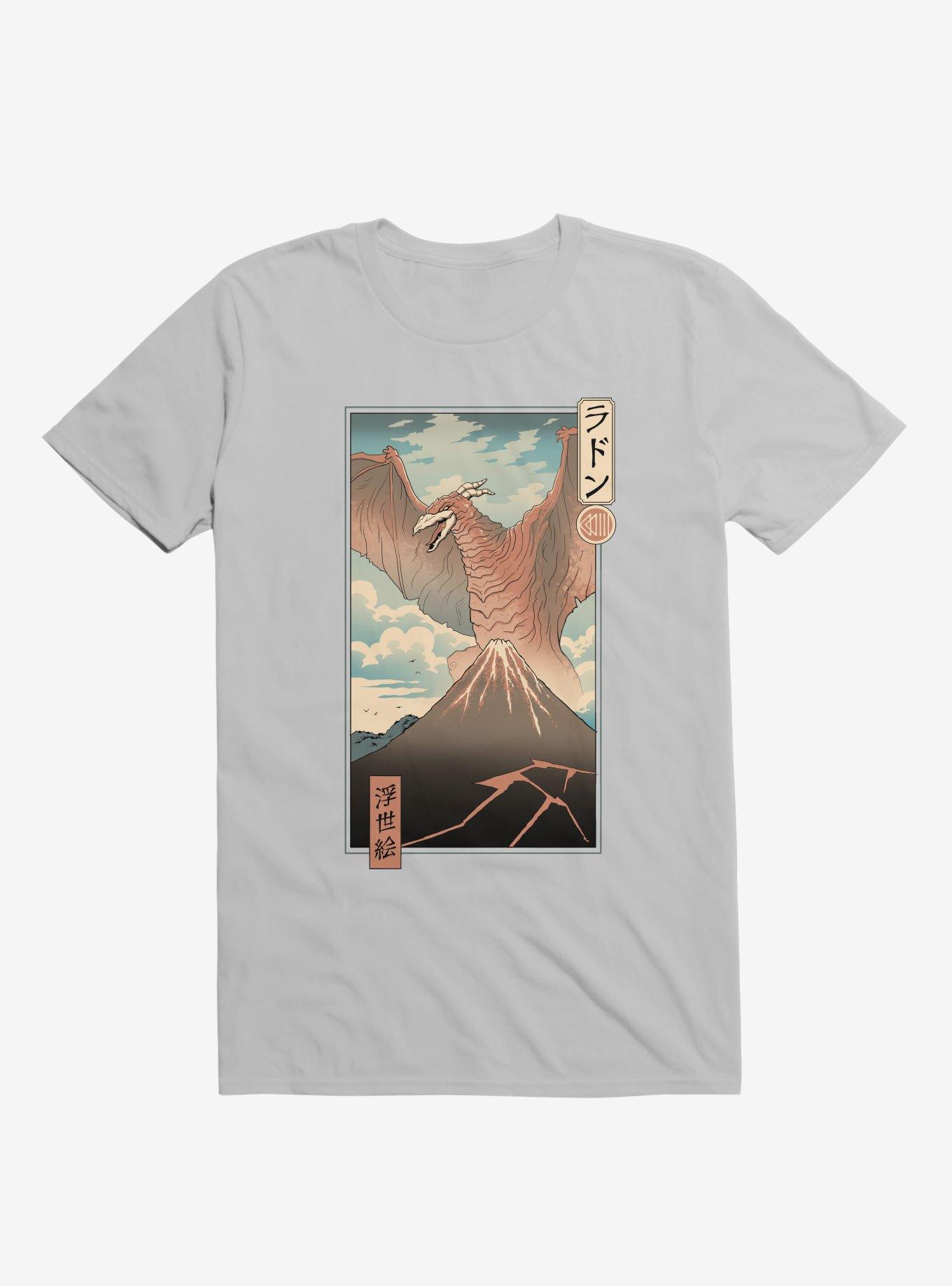 Irradiated Kaiju Ukiyo-E Ice Grey T-Shirt, ICE GREY, hi-res