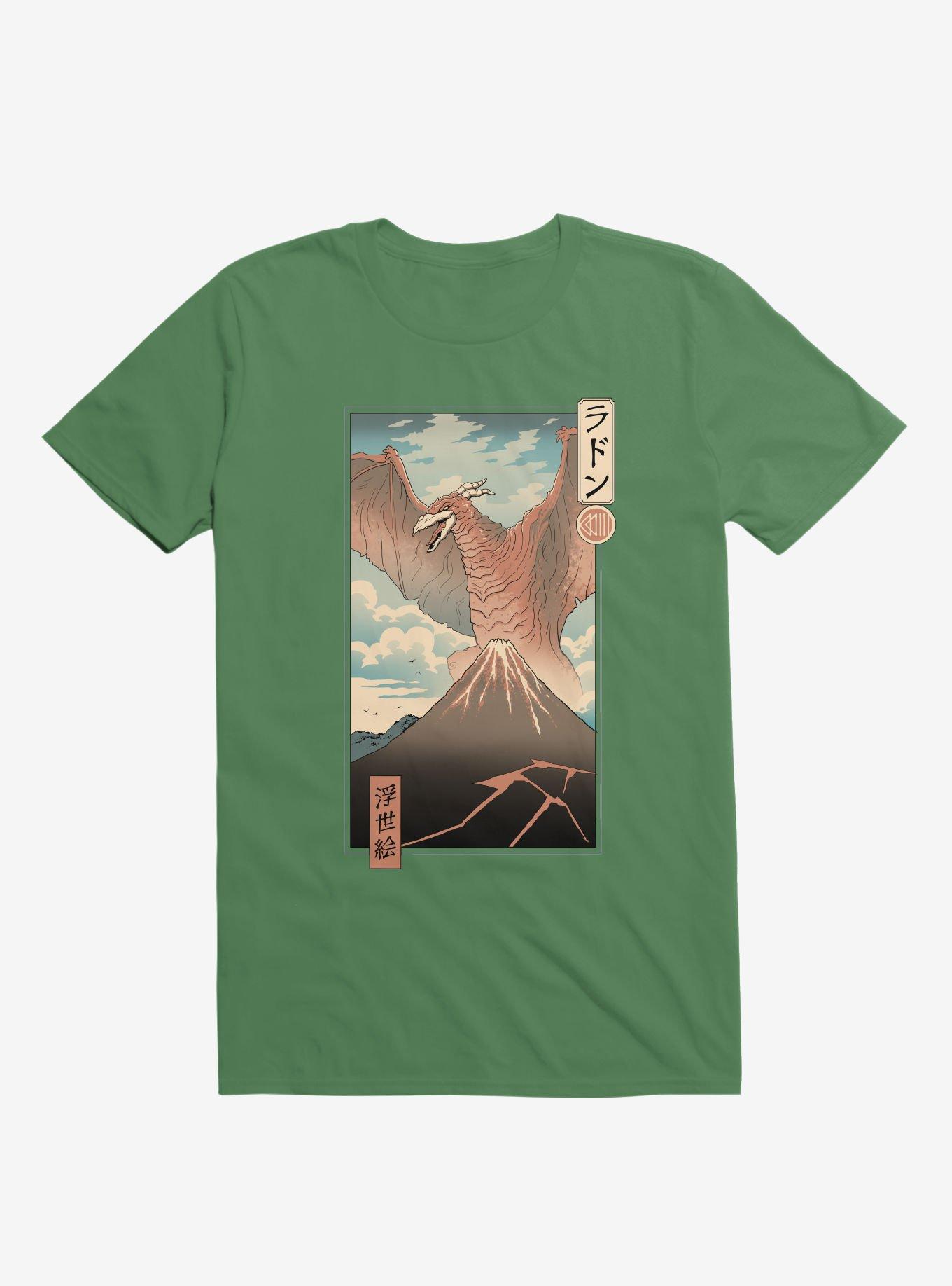 Irradiated Kaiju Ukiyo-E Kelly Green T-Shirt, , hi-res
