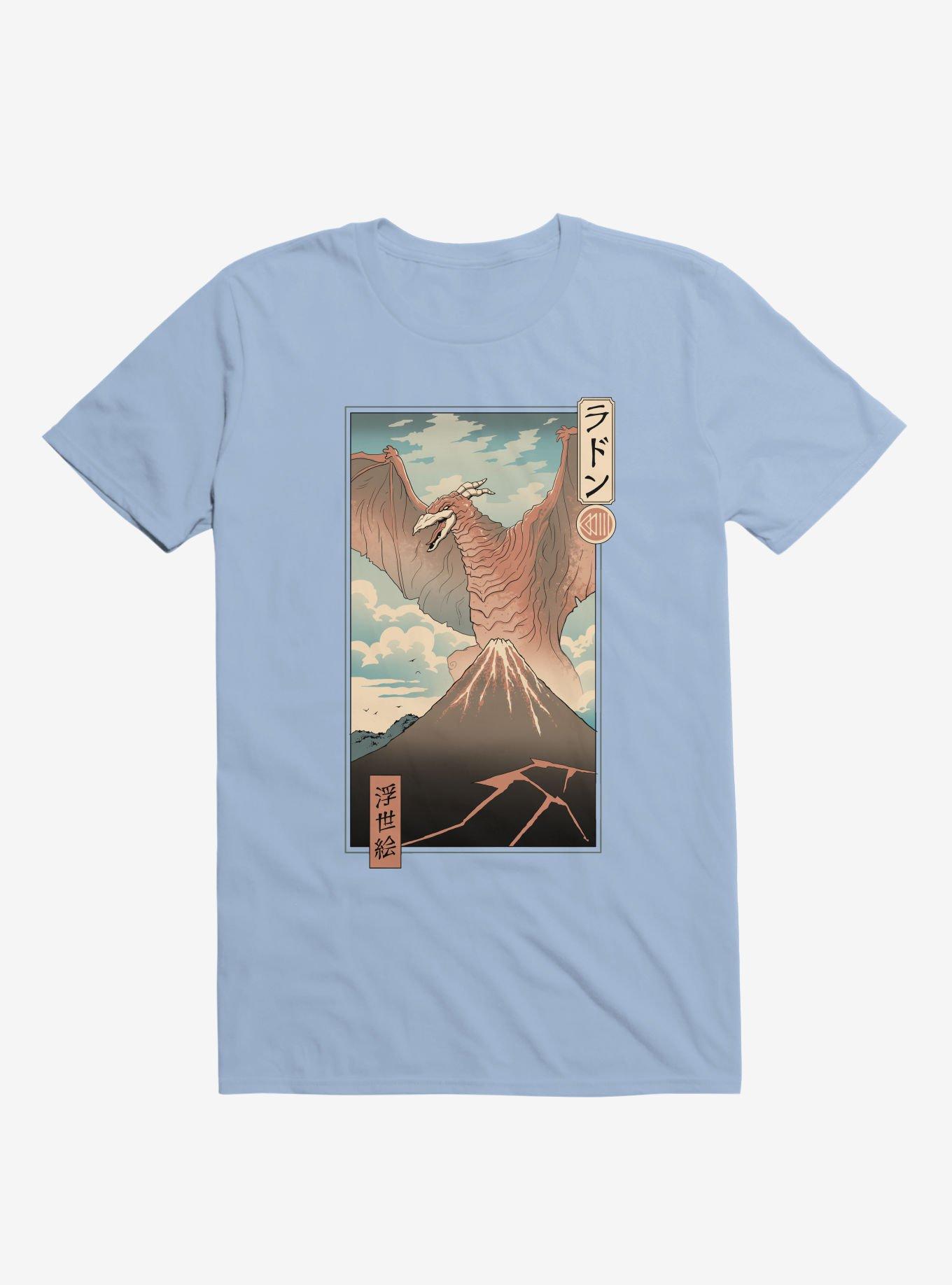 Irradiated Kaiju Ukiyo-E Light Blue T-Shirt, LIGHT BLUE, hi-res