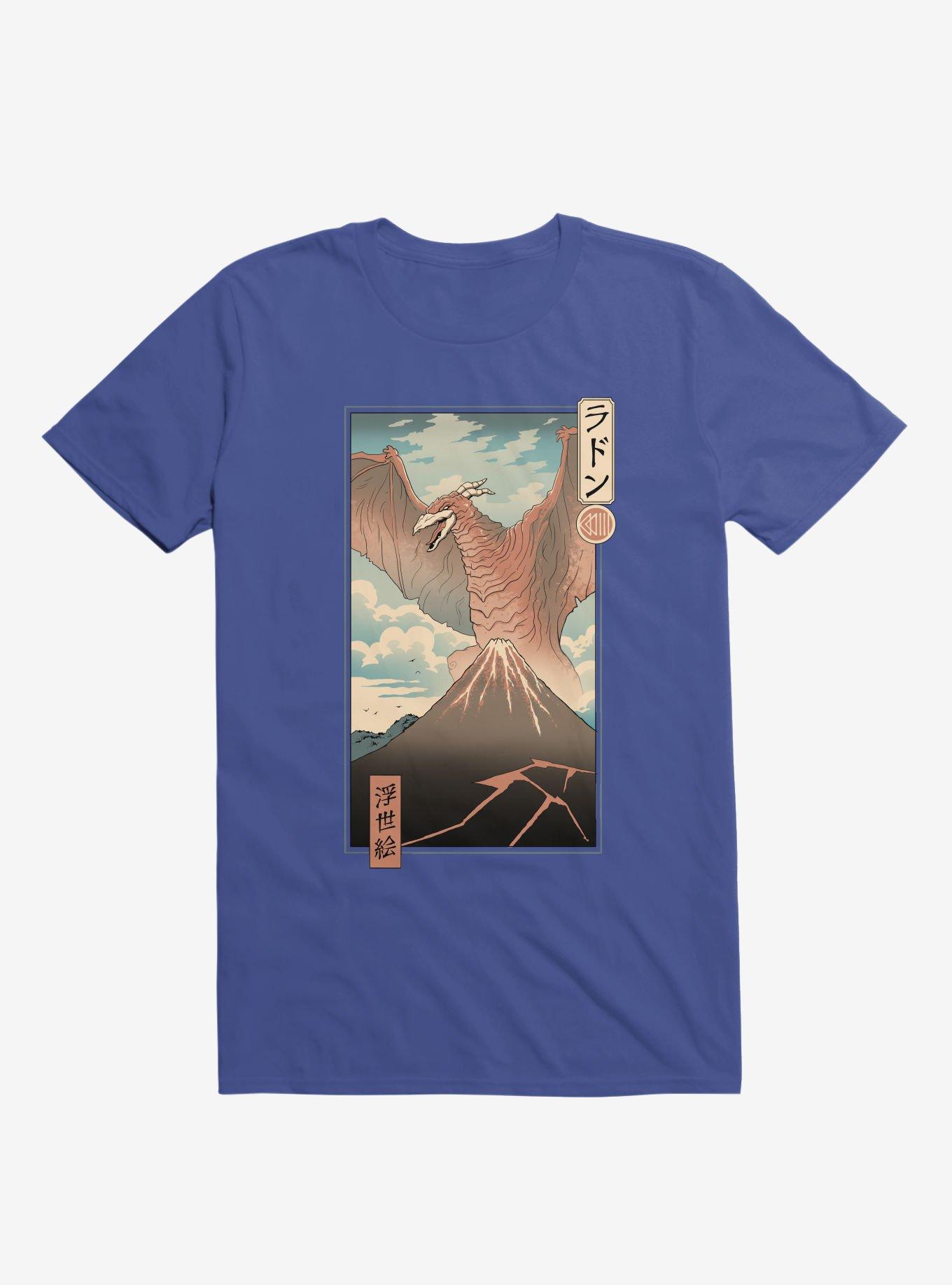 Irradiated Kaiju Ukiyo-E Royal Blue T-Shirt, , hi-res
