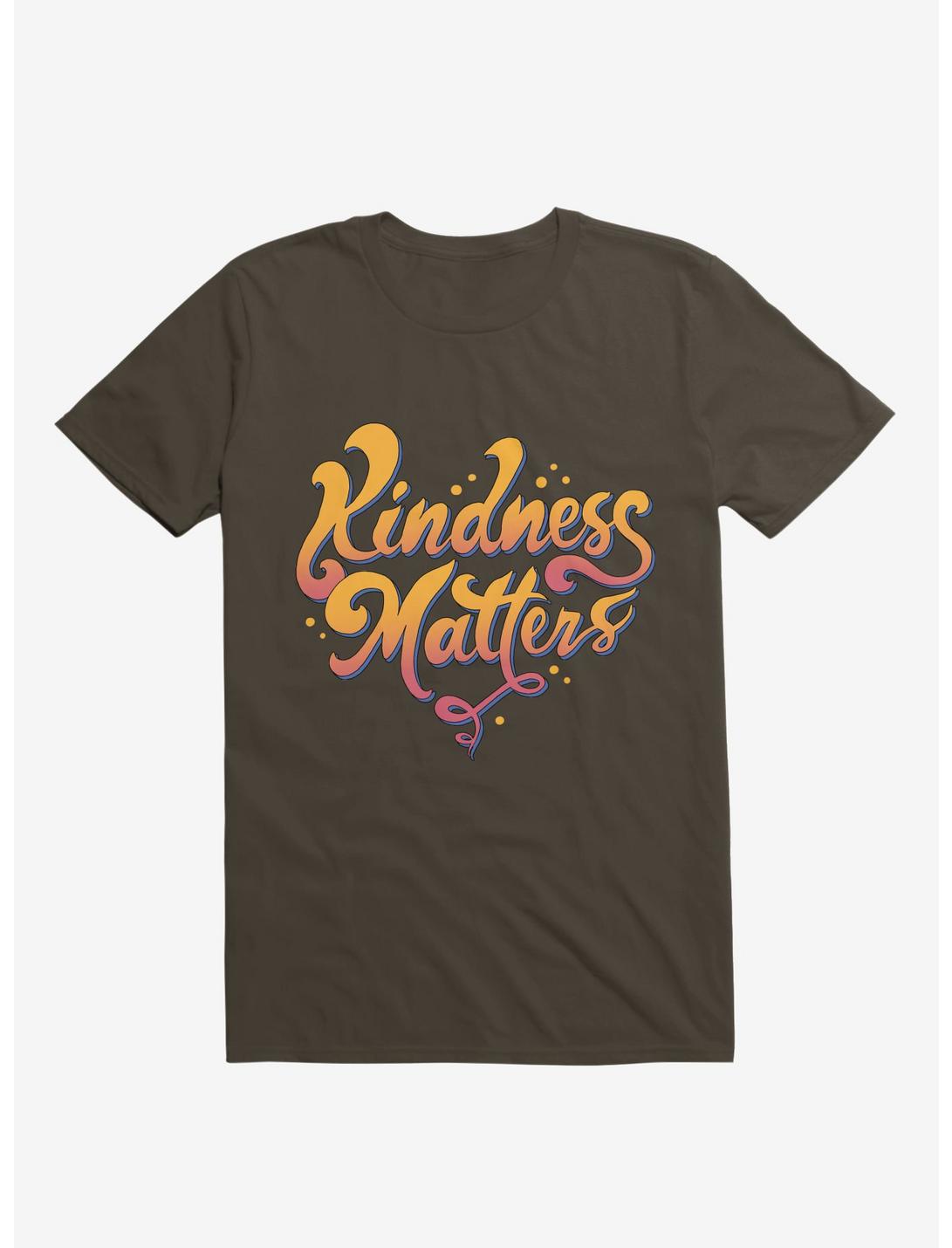 Kindness Matters Brown T-Shirt, BROWN, hi-res