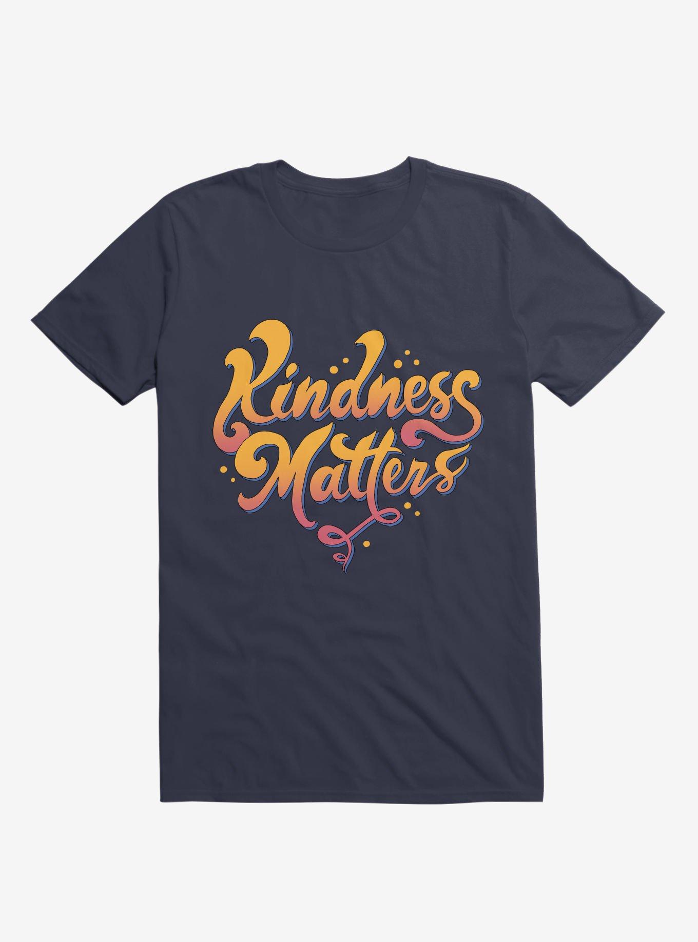 Kindness Matters Navy Blue T-Shirt, NAVY, hi-res
