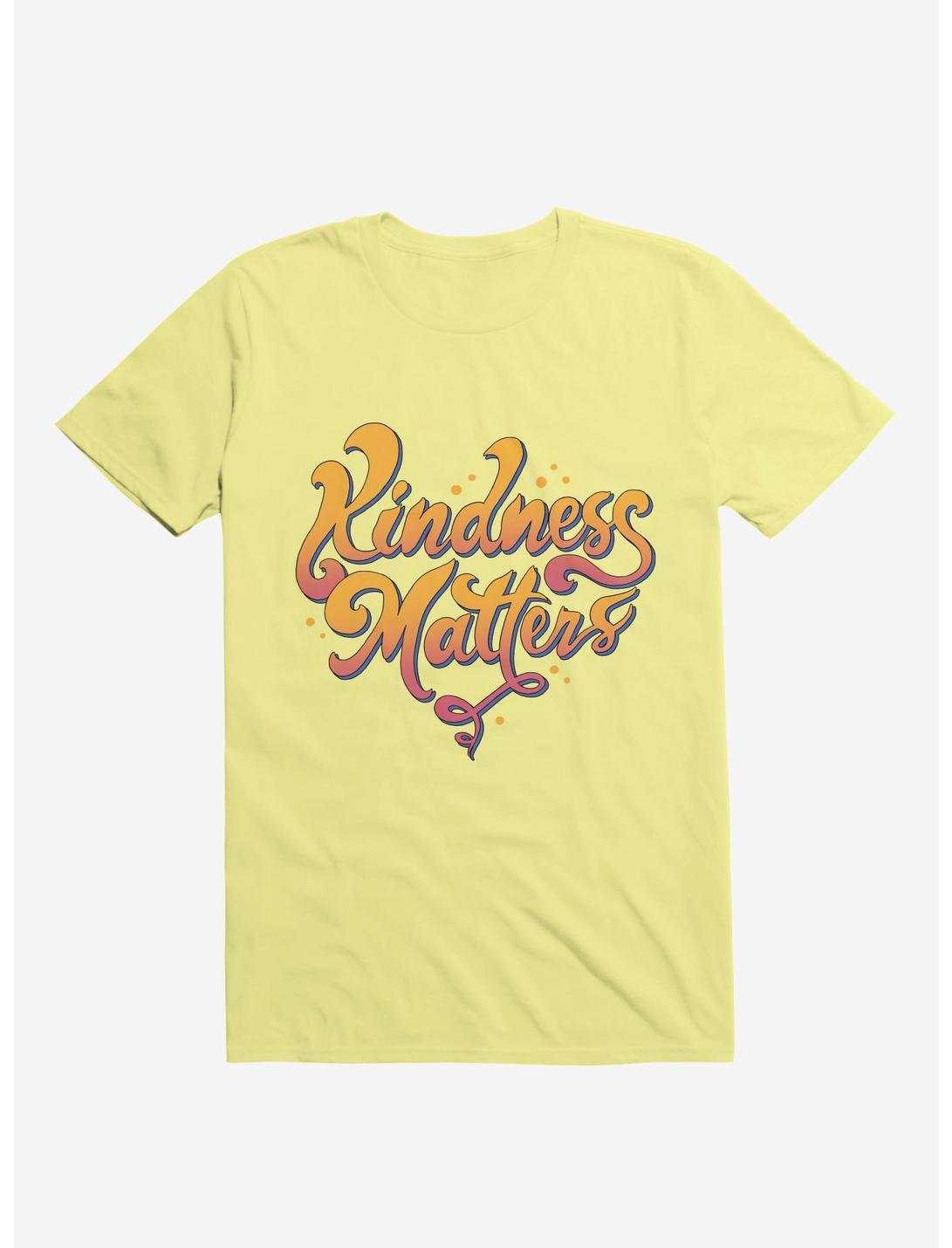 Kindness Matters Corn Silk Yellow T-Shirt, CORN SILK, hi-res