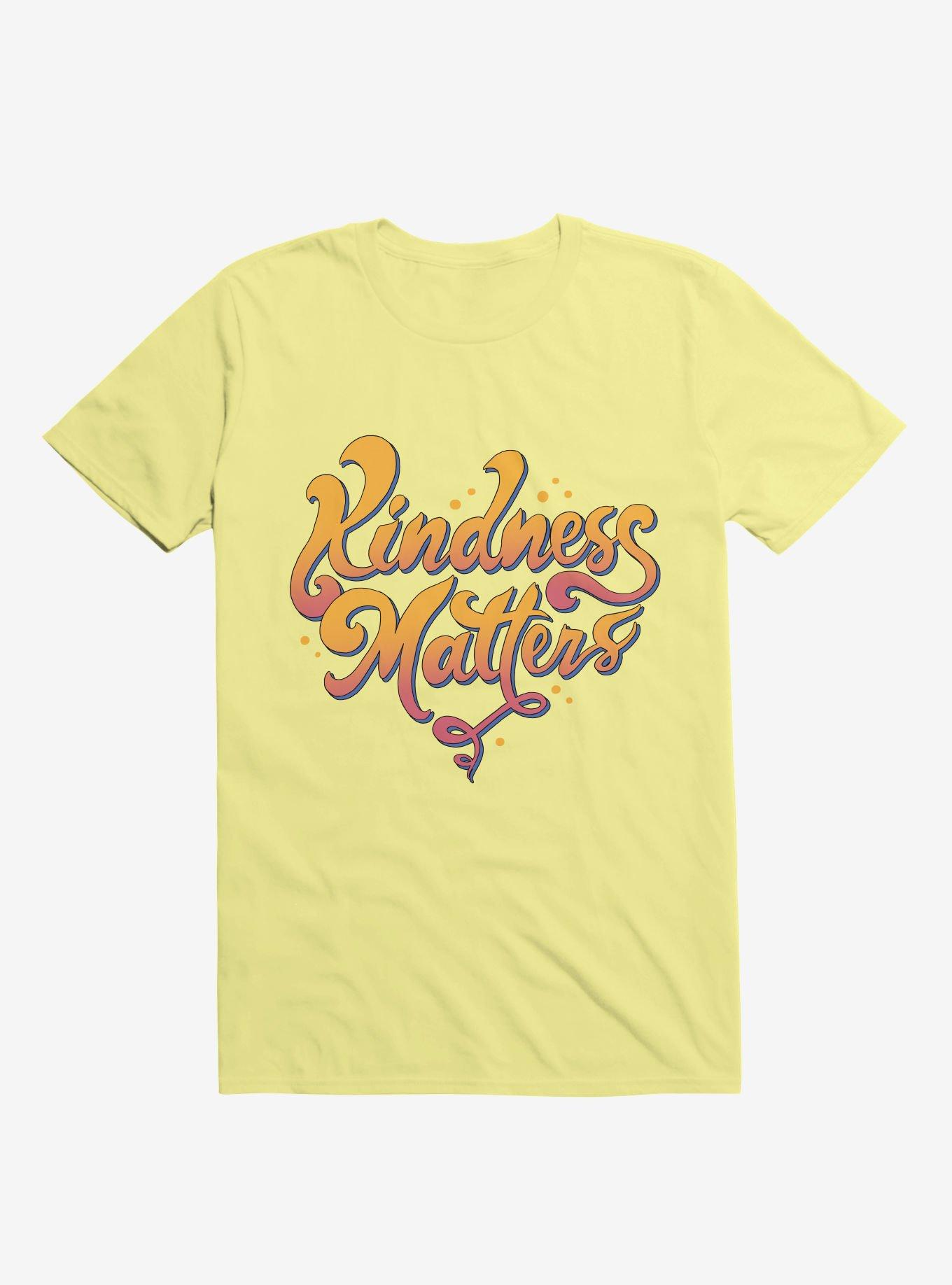 Kindness Matters Corn Silk Yellow T-Shirt, CORN SILK, hi-res