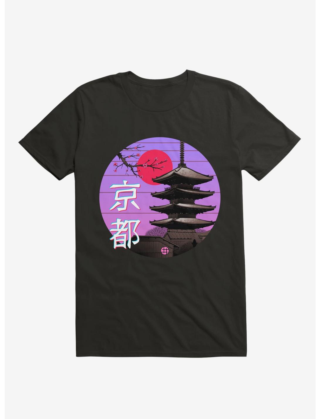 Kyoto Wave Black T-Shirt, BLACK, hi-res