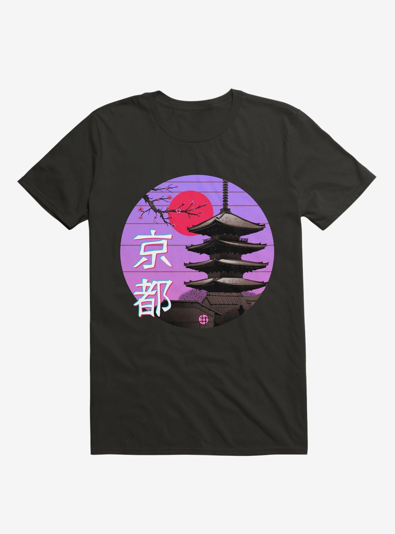 Kyoto Wave Black T-Shirt, , hi-res