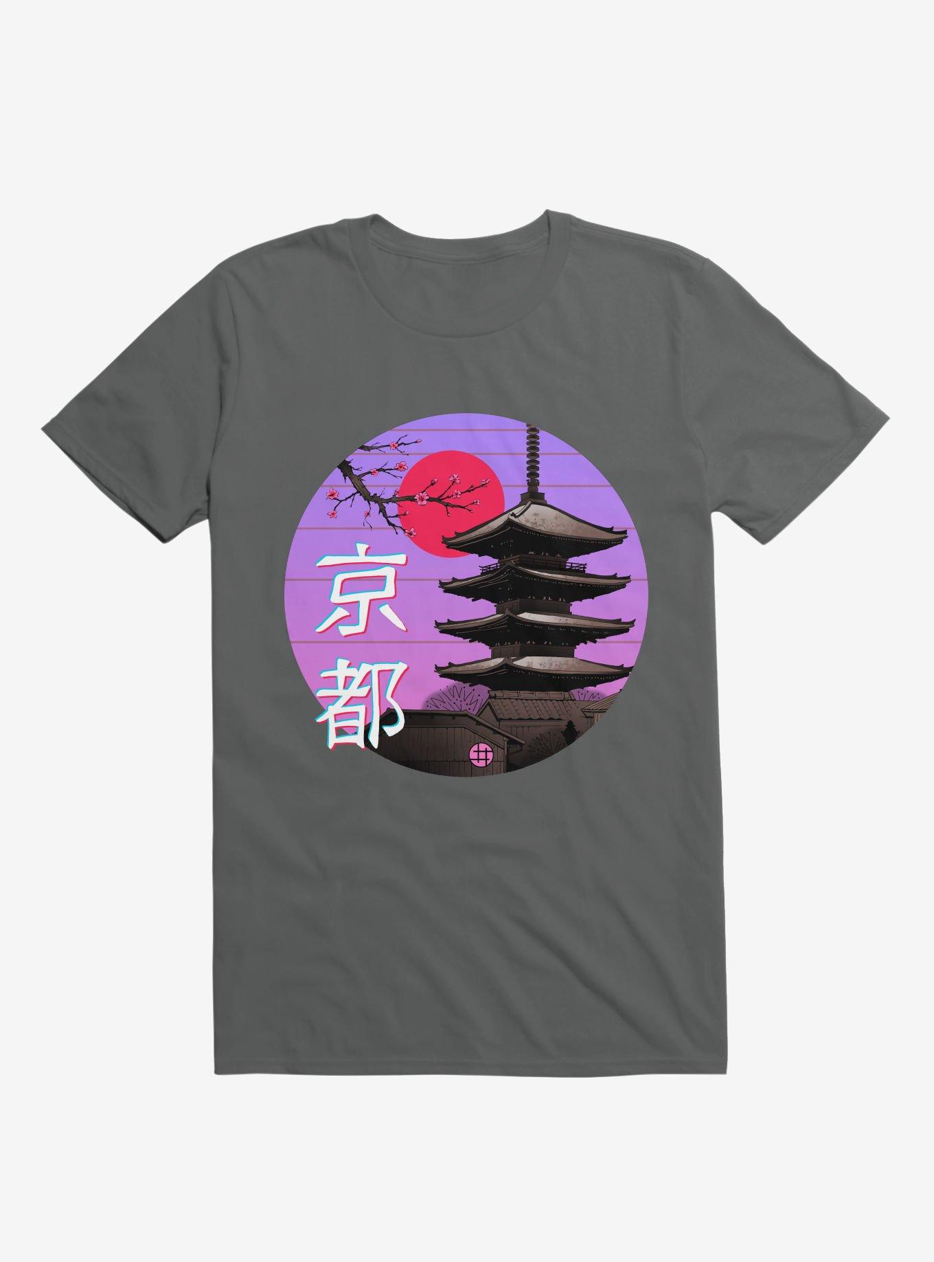 Kyoto Wave Charcoal Grey T-Shirt, , hi-res