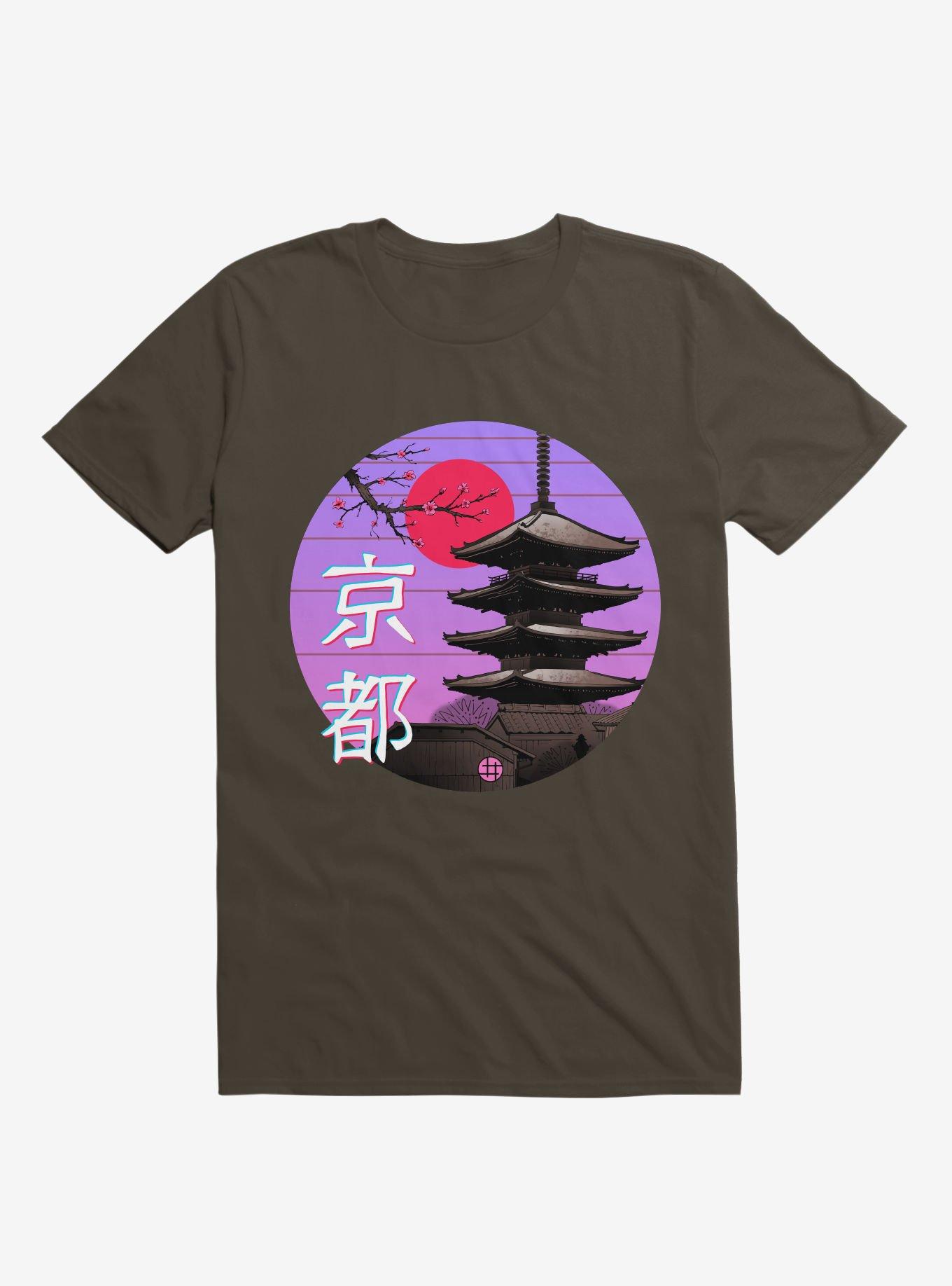 Kyoto Wave Brown T-Shirt, BROWN, hi-res