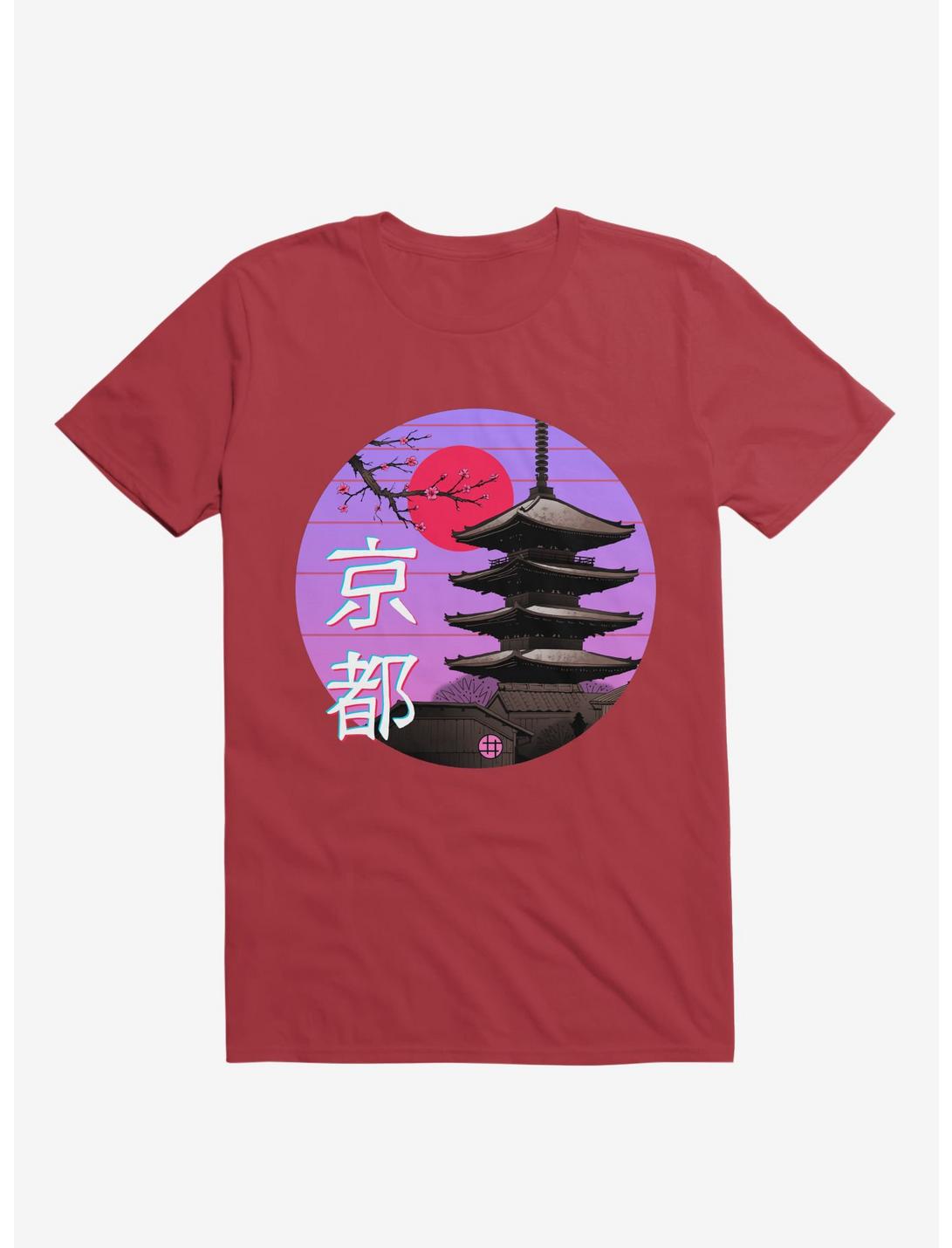 Kyoto Wave Red T-Shirt, RED, hi-res